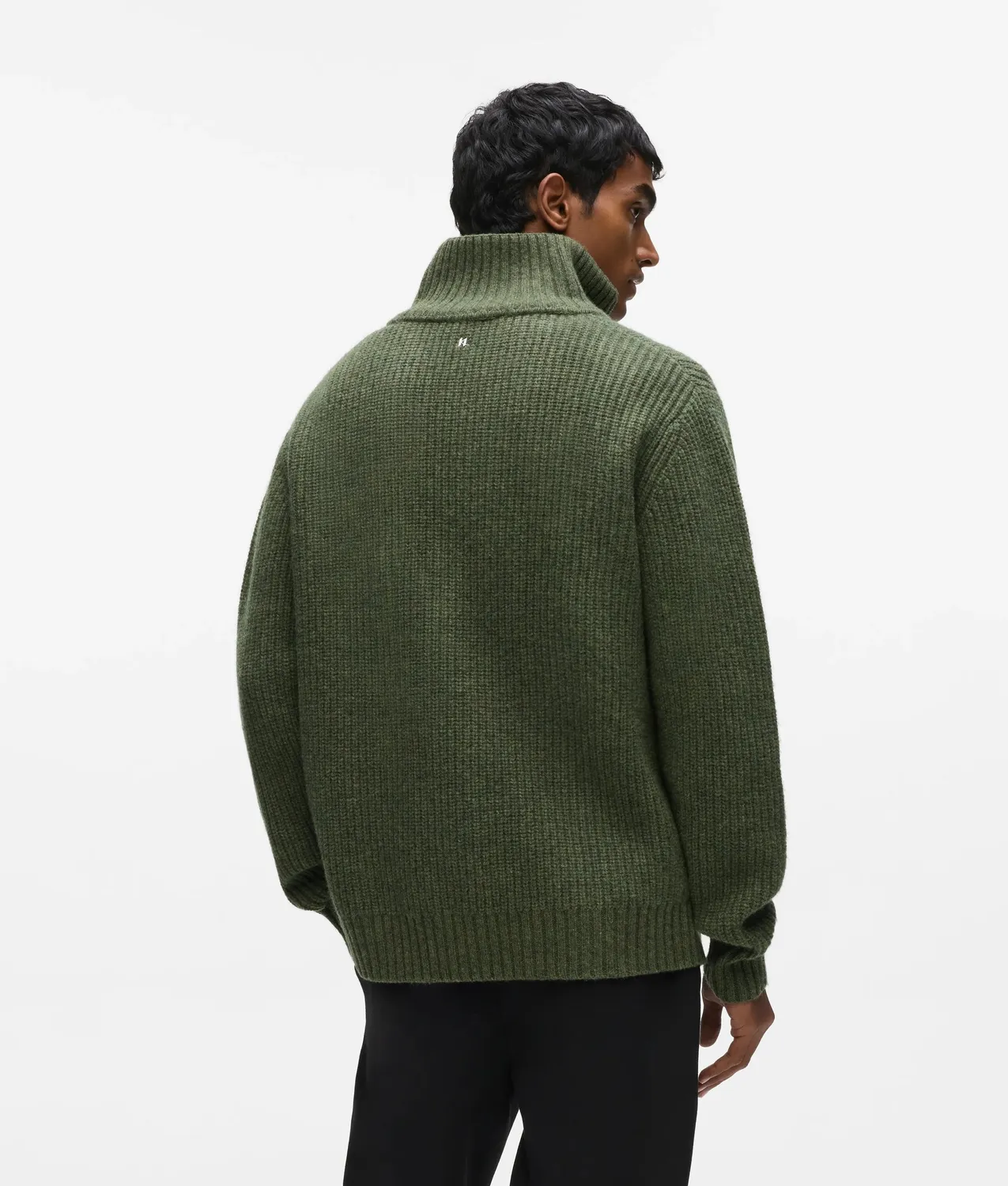 Karl Lagerfeld Half-Zip Rollkragenpullover Lammwolle