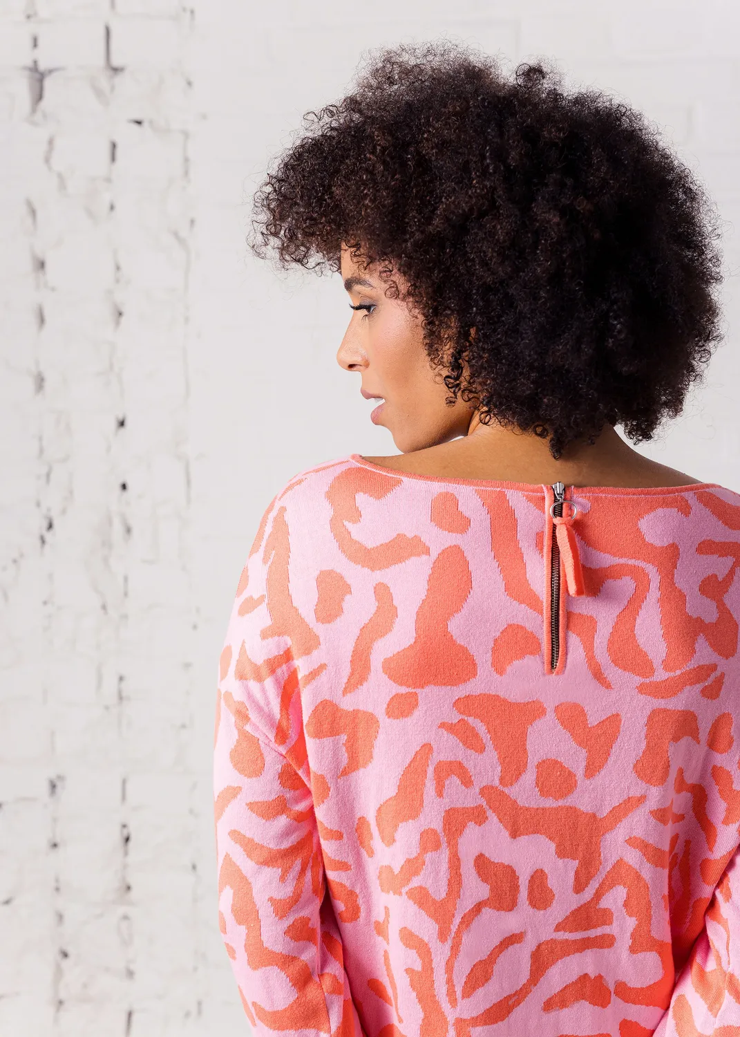 Senatex Jacquard Pullover Animalprint Aurora Combo Bio-Baumwolle
