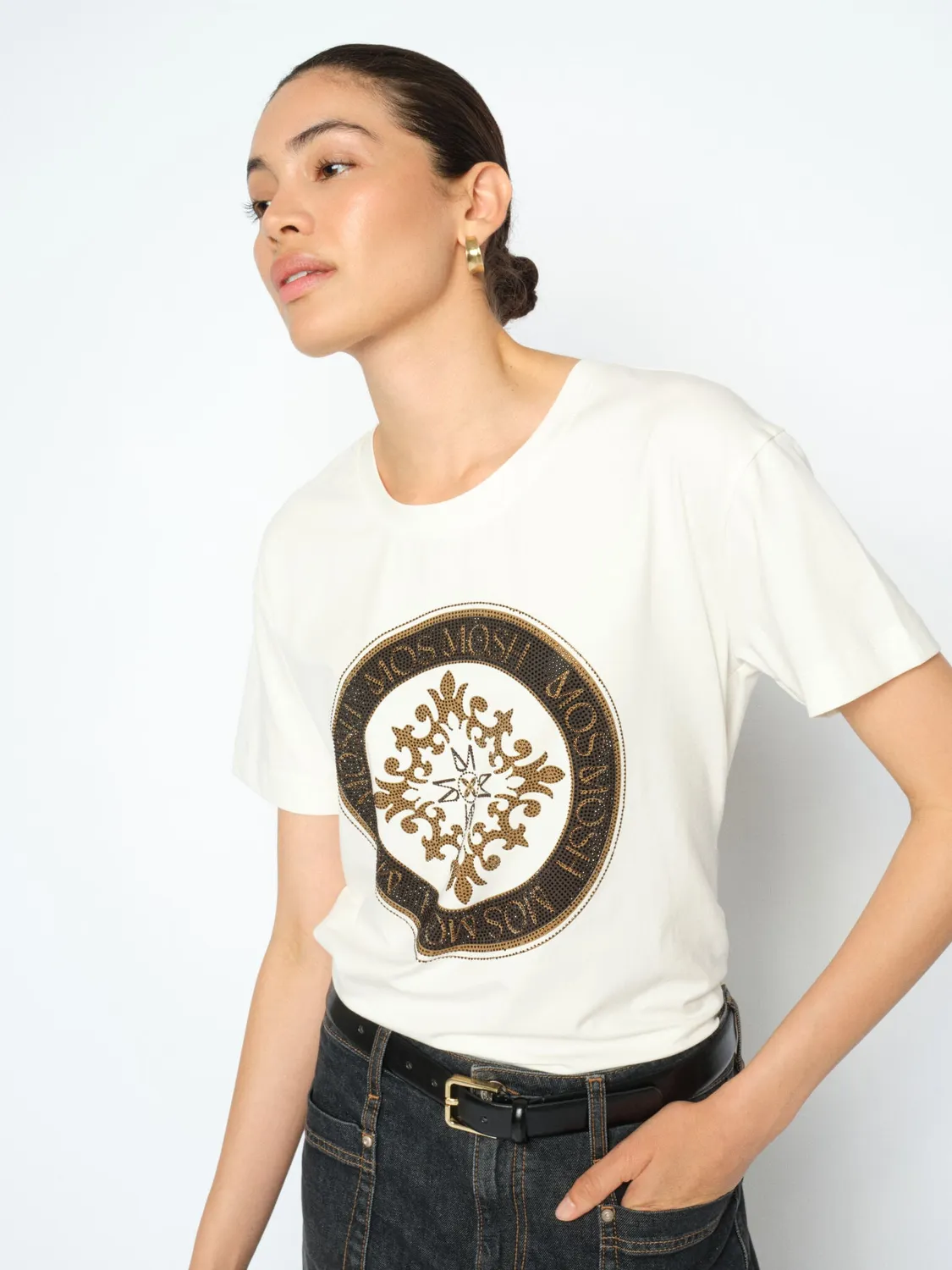 Mos Mosh MMJudd O-Neck T-Shirt Delicioso Print Bio-Baumwolle