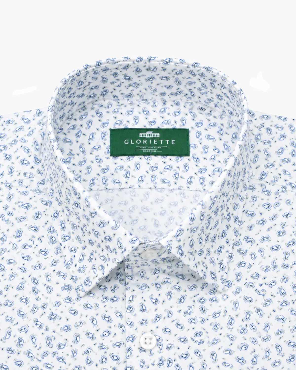Gloriette Trachtenhemd Fashion Fit Paisley Hemd Blau