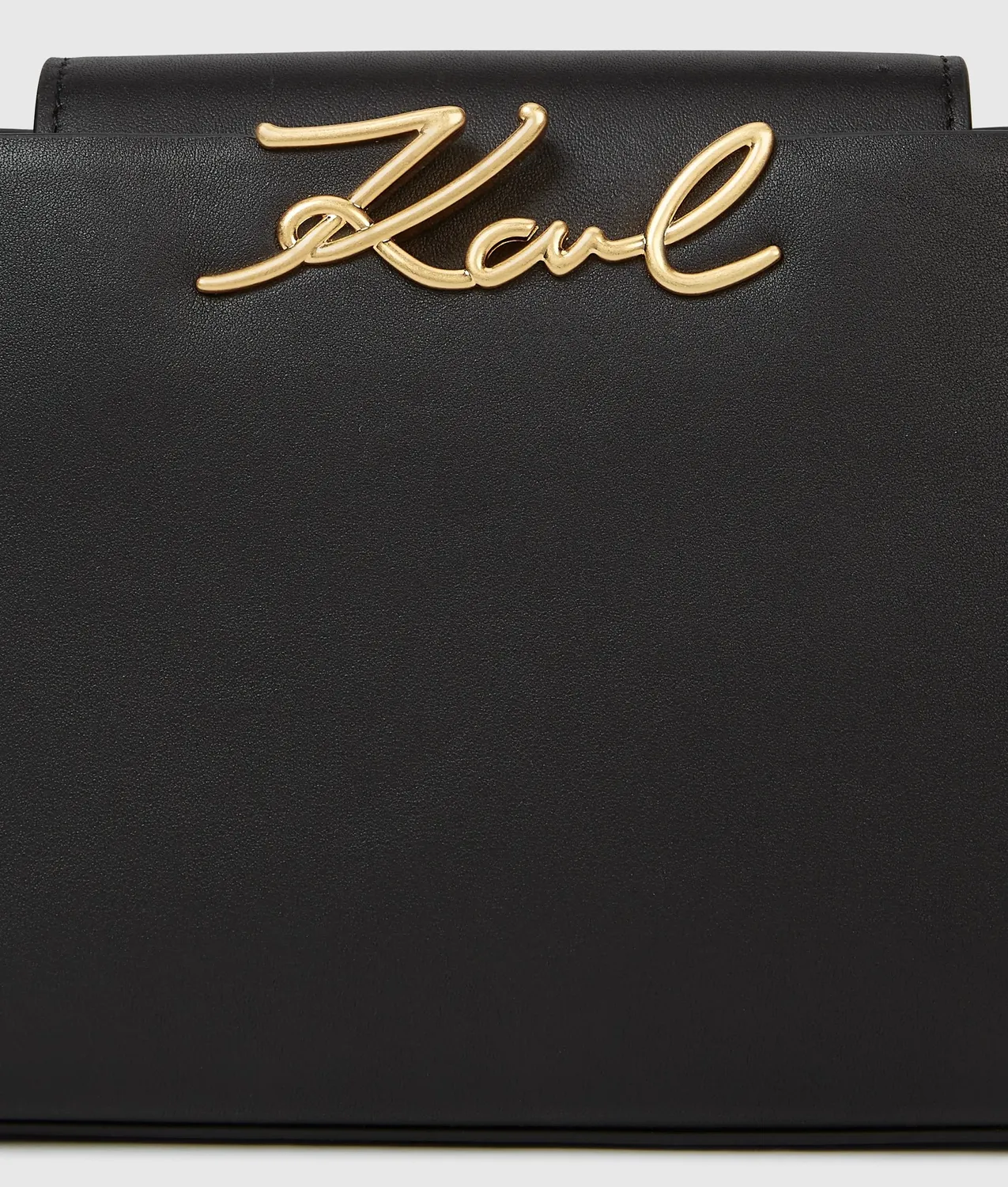 Karl Lagerfeld K/Signature Mini-Henkeltasche Leder schwarz