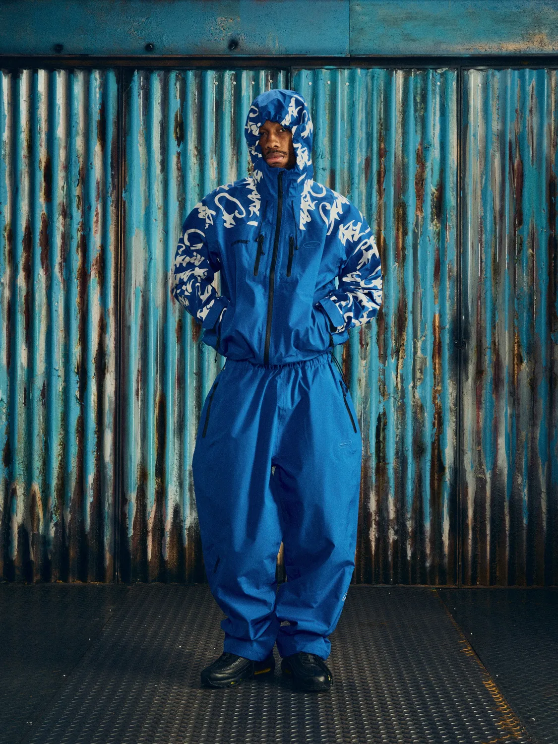 Corteiz Elitework Shell Jacket Jacke Blau Wasserdicht
