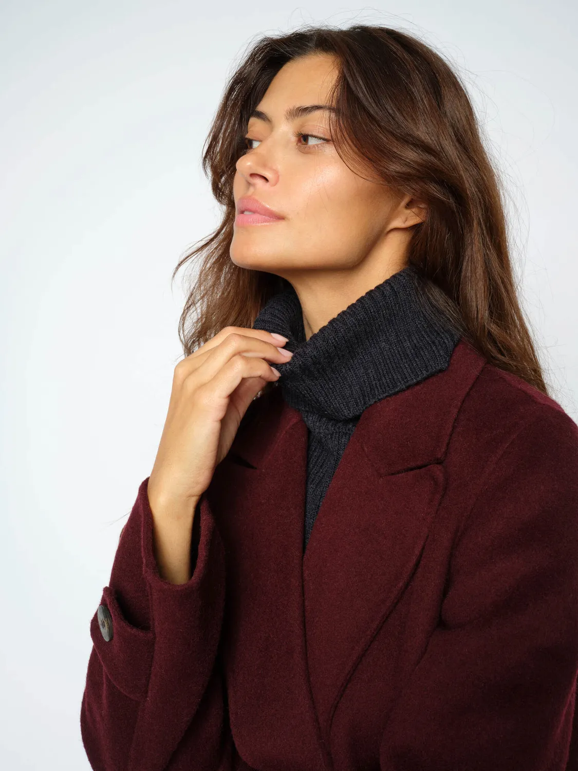 Mos Mosh MMTova Wool Halswärmer Dunkelblau One Size