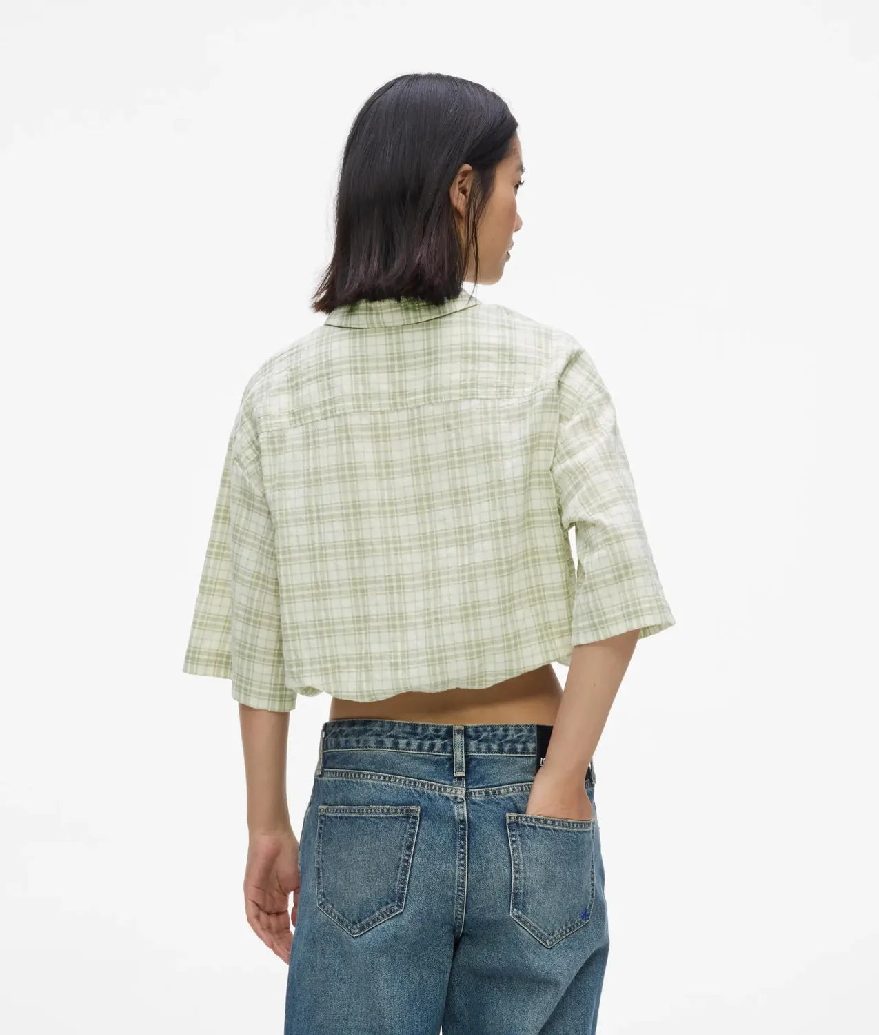 Karl Lagerfeld KL Jeans Boxy Bluse Karo Damen