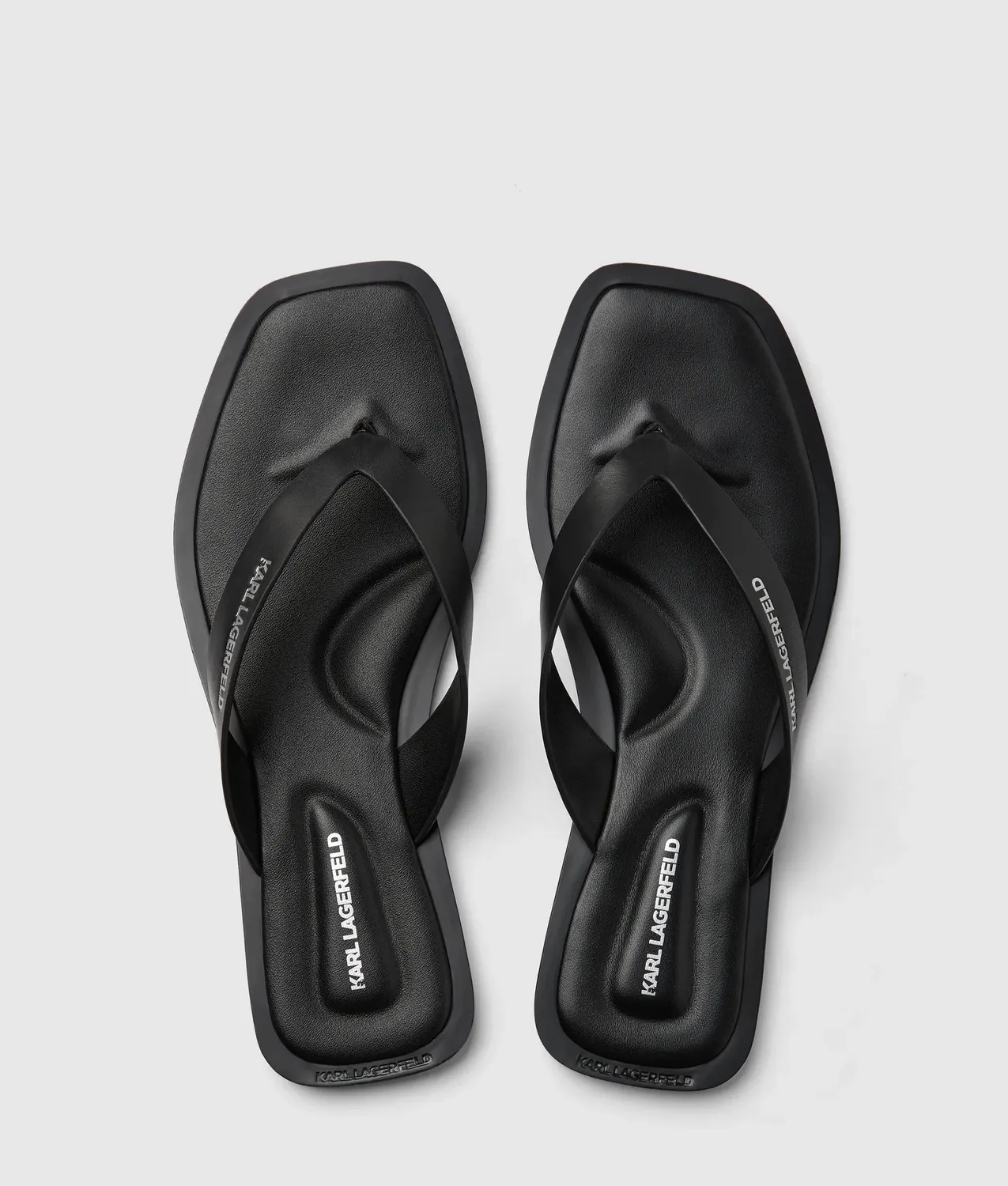 Karl Lagerfeld Kastor IV Slides Leder Schwarz