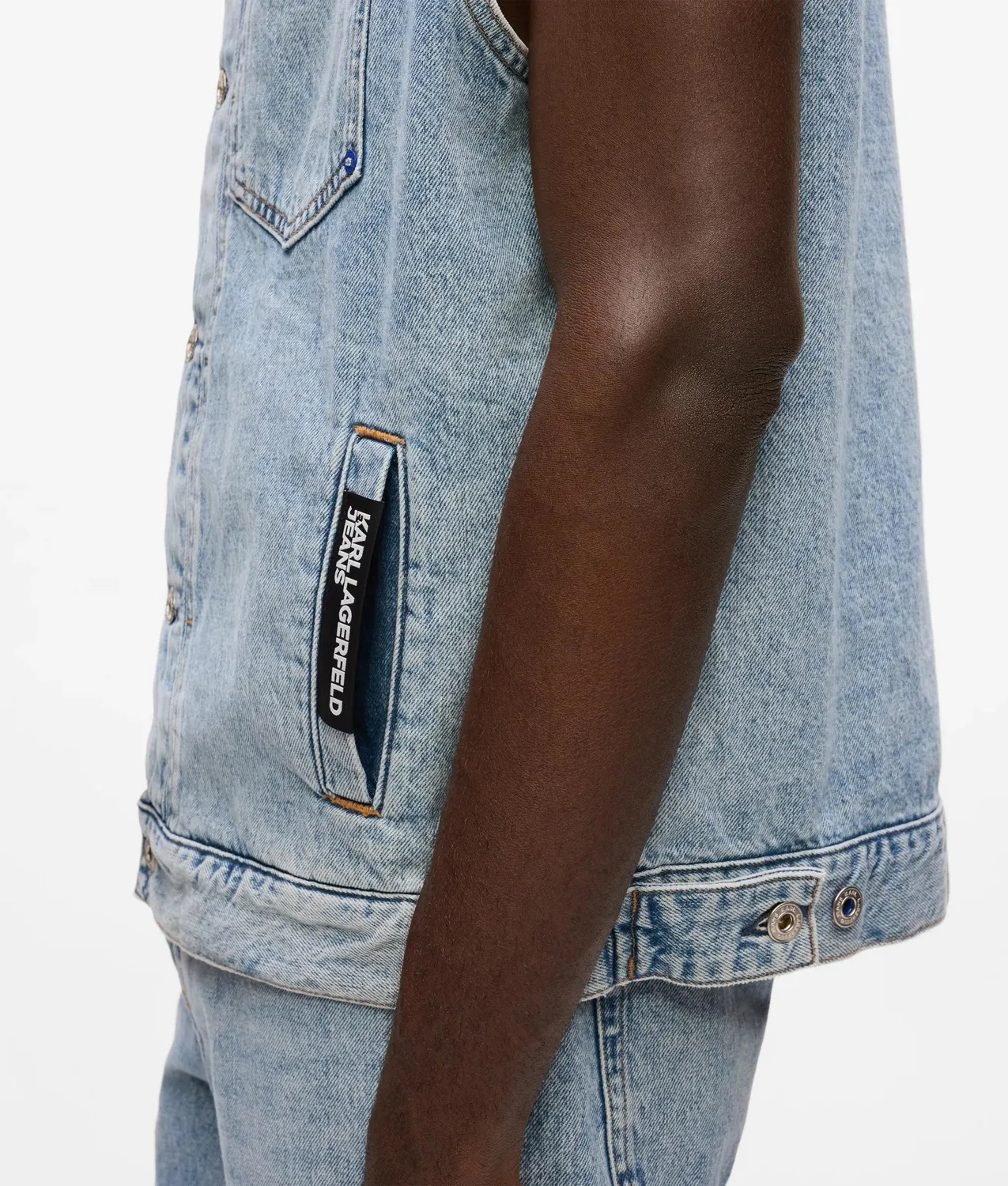Karl Lagerfeld Jeans Denim-Weste Relaxed Gr. L