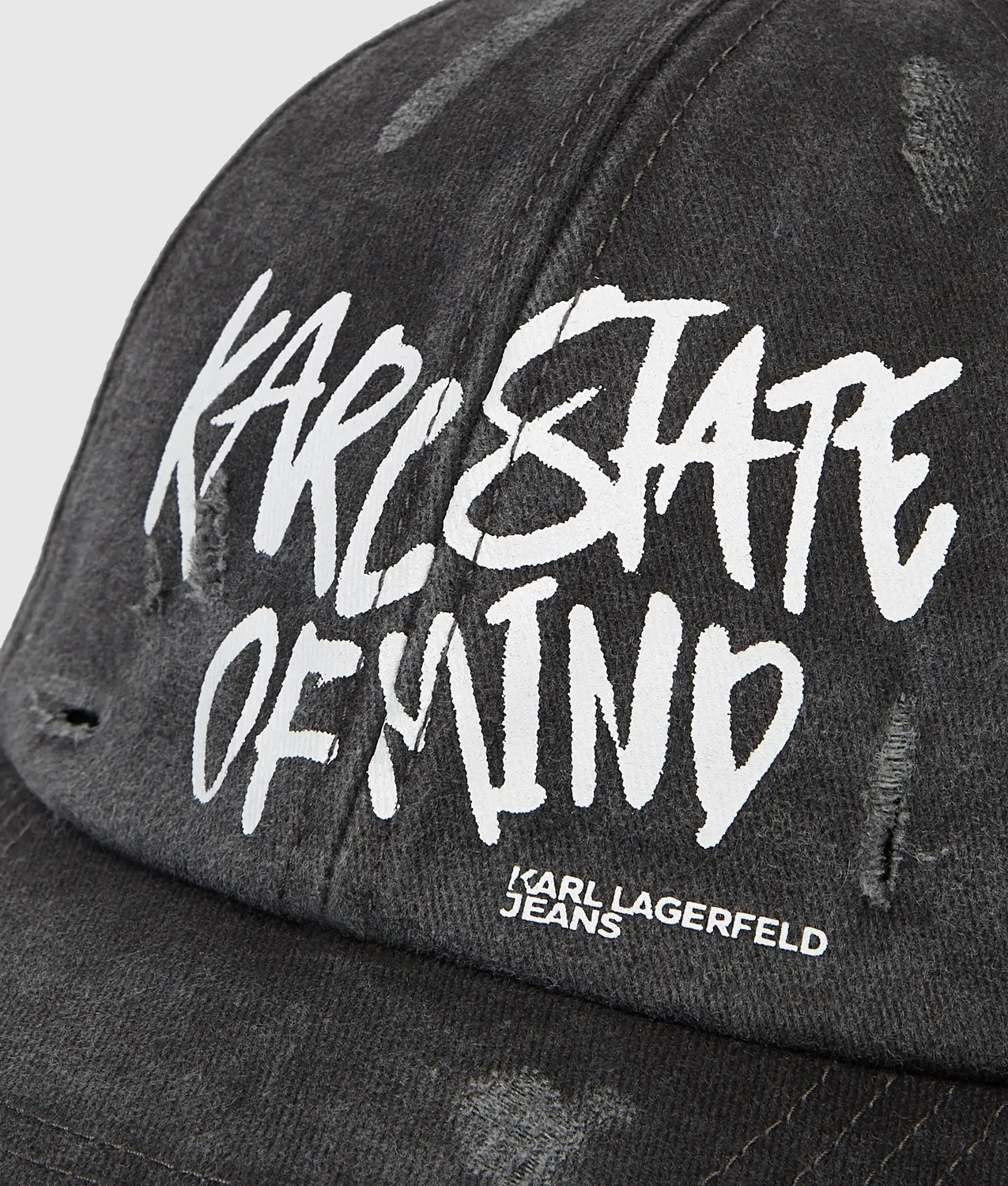 Karl Lagerfeld KL Jeans Washed Karl Quote Cap One Size Canvas