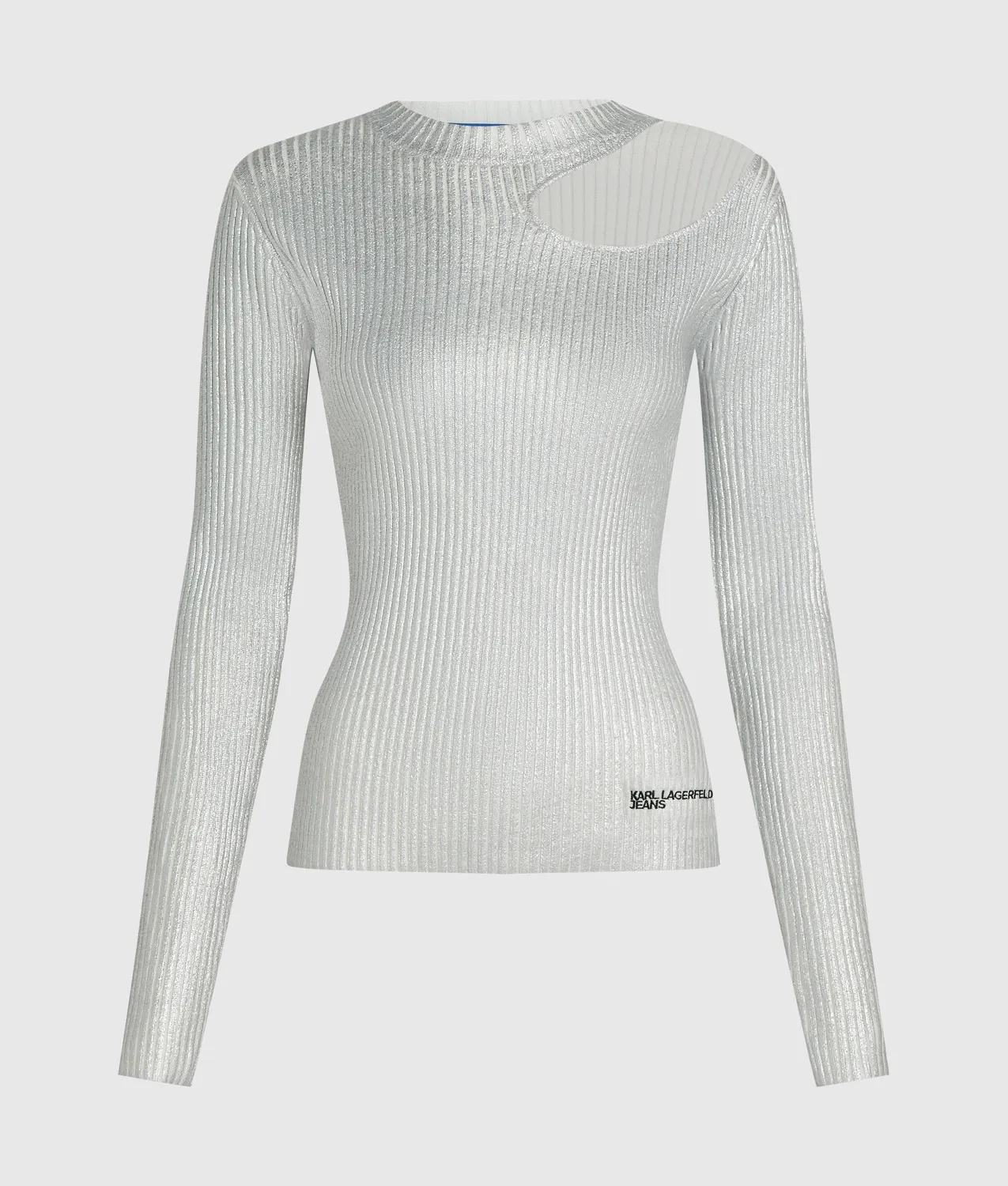 Karl Lagerfeld Jeans Metallic Pullover beschichtet Cut-out
