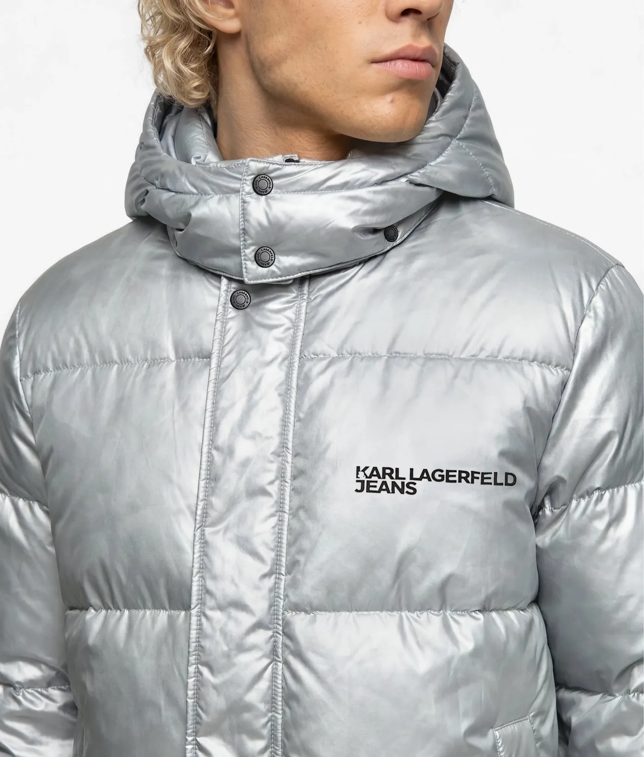 Karl Lagerfeld Eyewear Shiny Puffer Jacke Stepp glänzend
