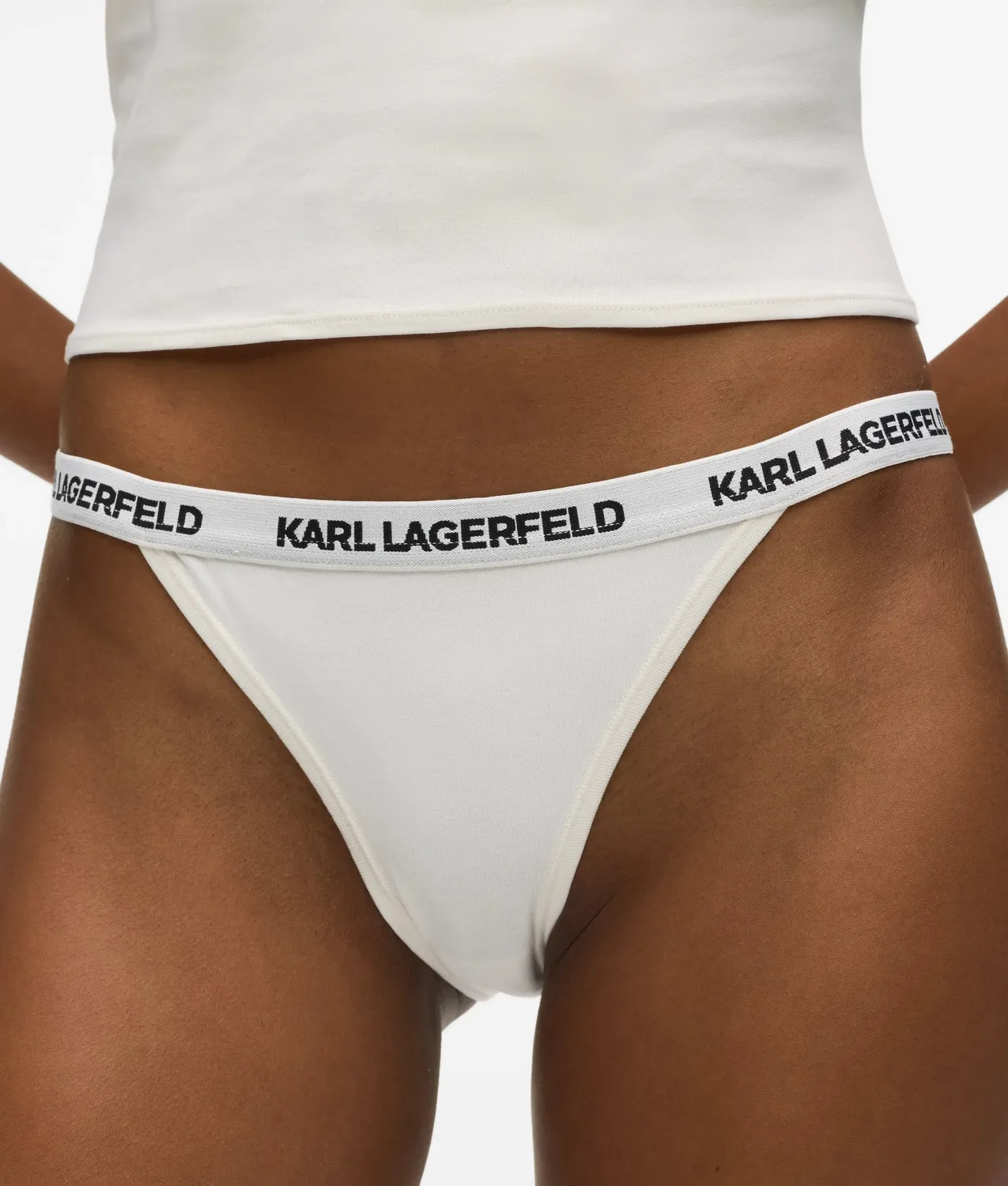 Karl Lagerfeld Logo Brazilian Slip Baumwolle 3er-Pack schwarz