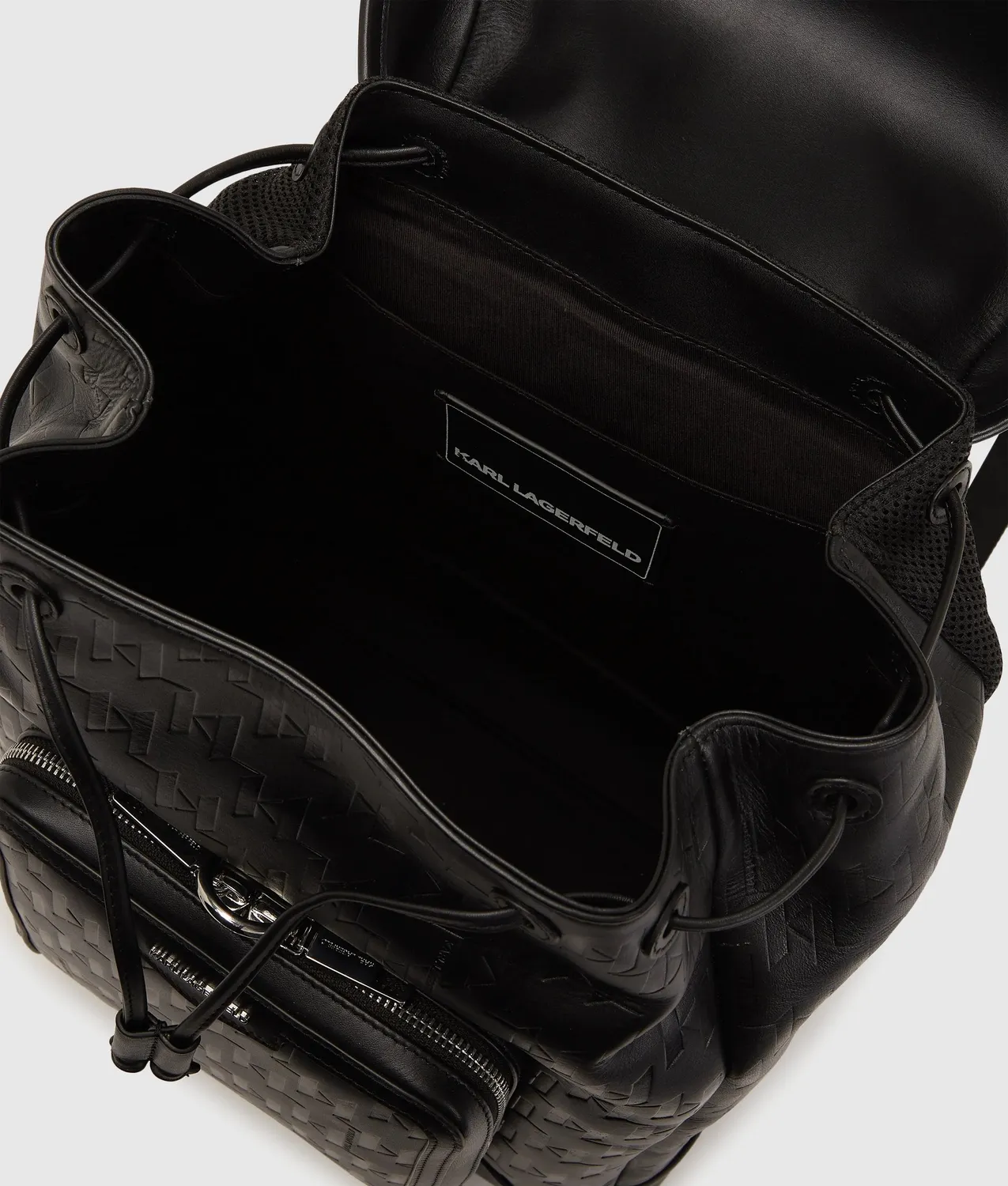 Karl Lagerfeld K/Loom Leder Rucksack Monogramm Laptop