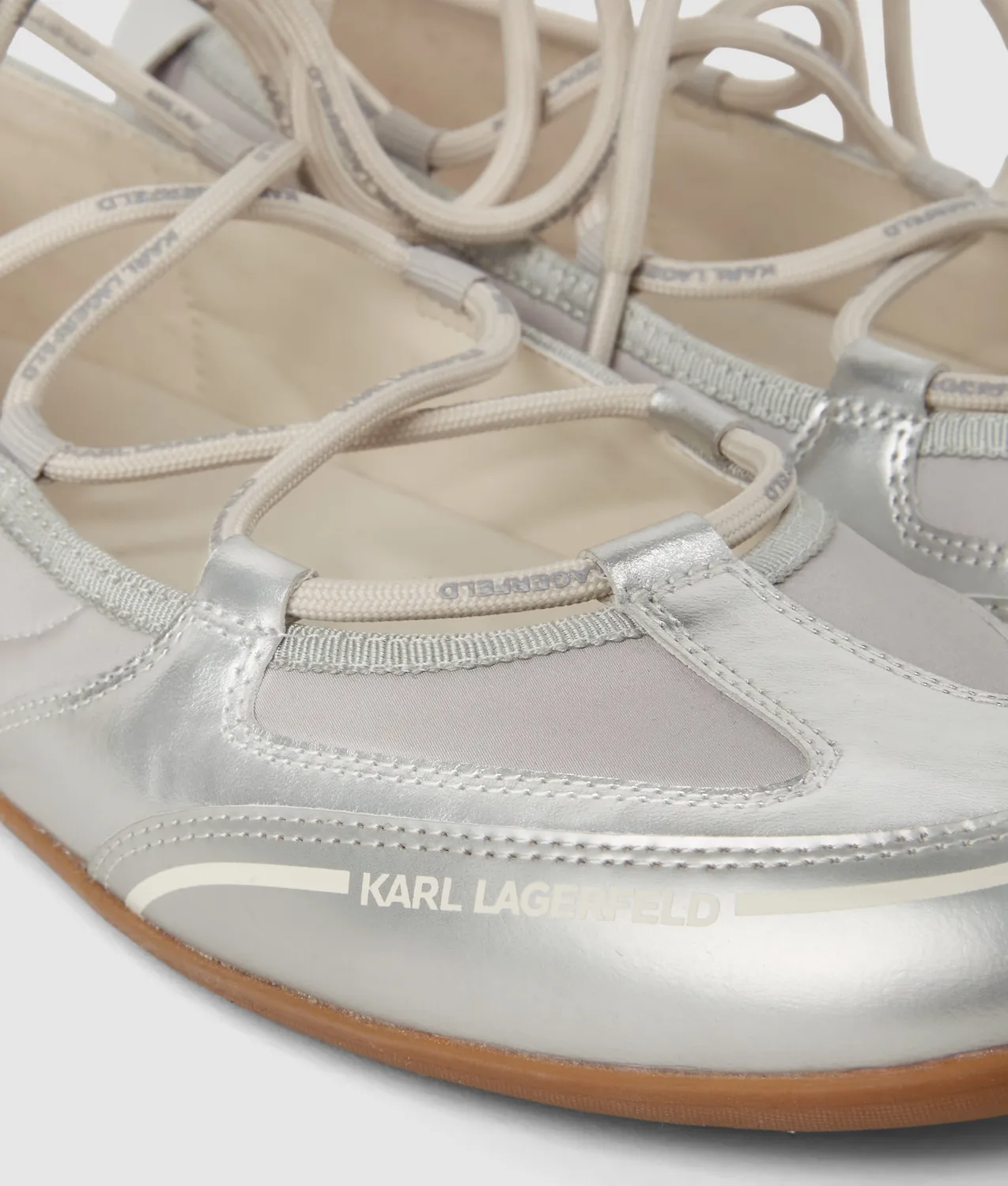 Karl Lagerfeld Altia Ballerinas Damen metallic Criss-Cross