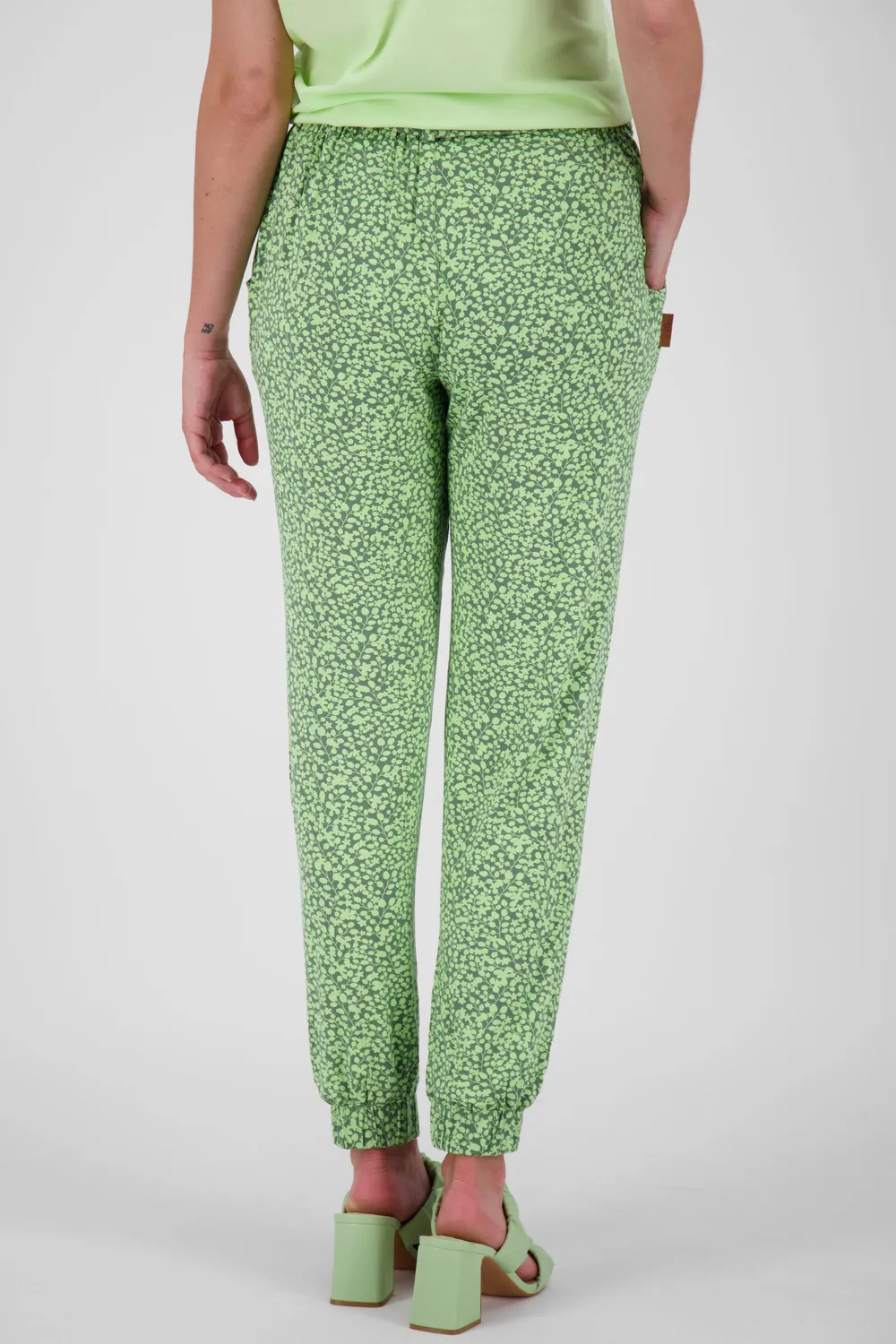 Alife & Kickin AliceAK Stoffhose Damen grün Print