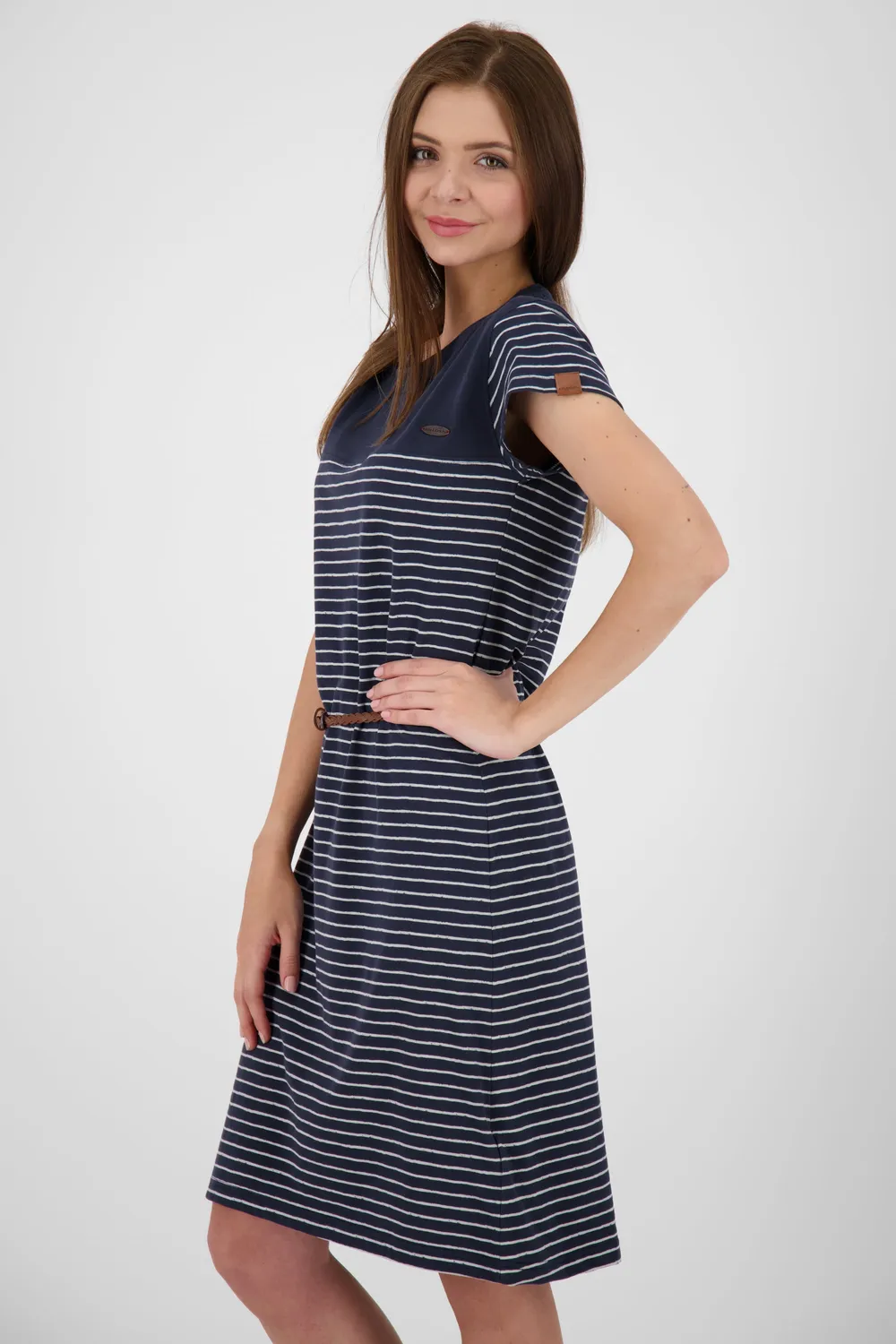 Alife & Kickin LeonieAK Kleid Dunkelblau Gestreift