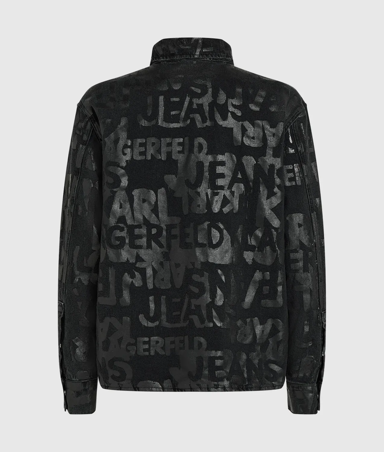 Karl Lagerfeld Jeans All-Over Logo Denim Overshirt Herren
