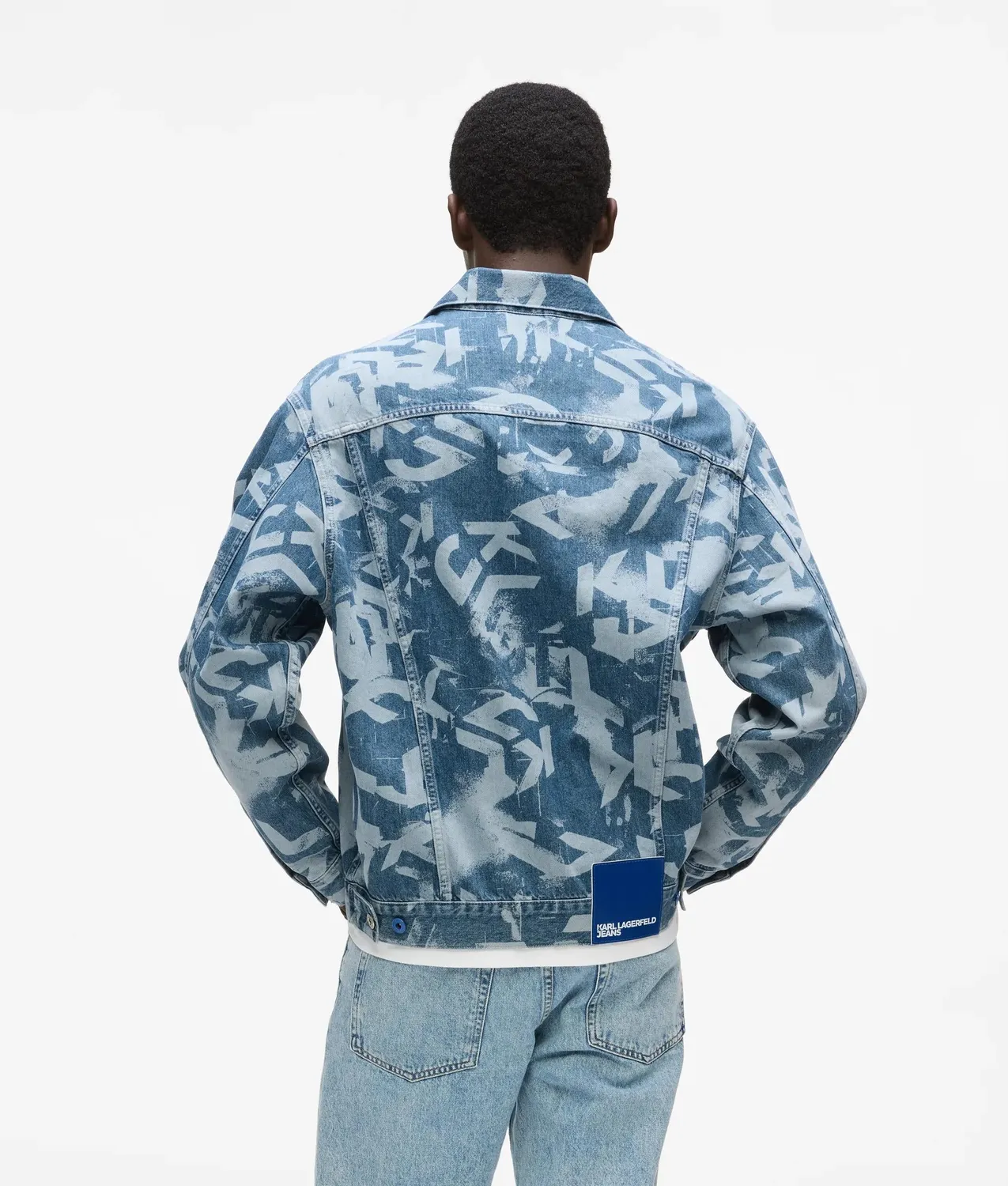 Karl Lagerfeld KL Jeans Relaxed Monogram Jeansjacke Allover