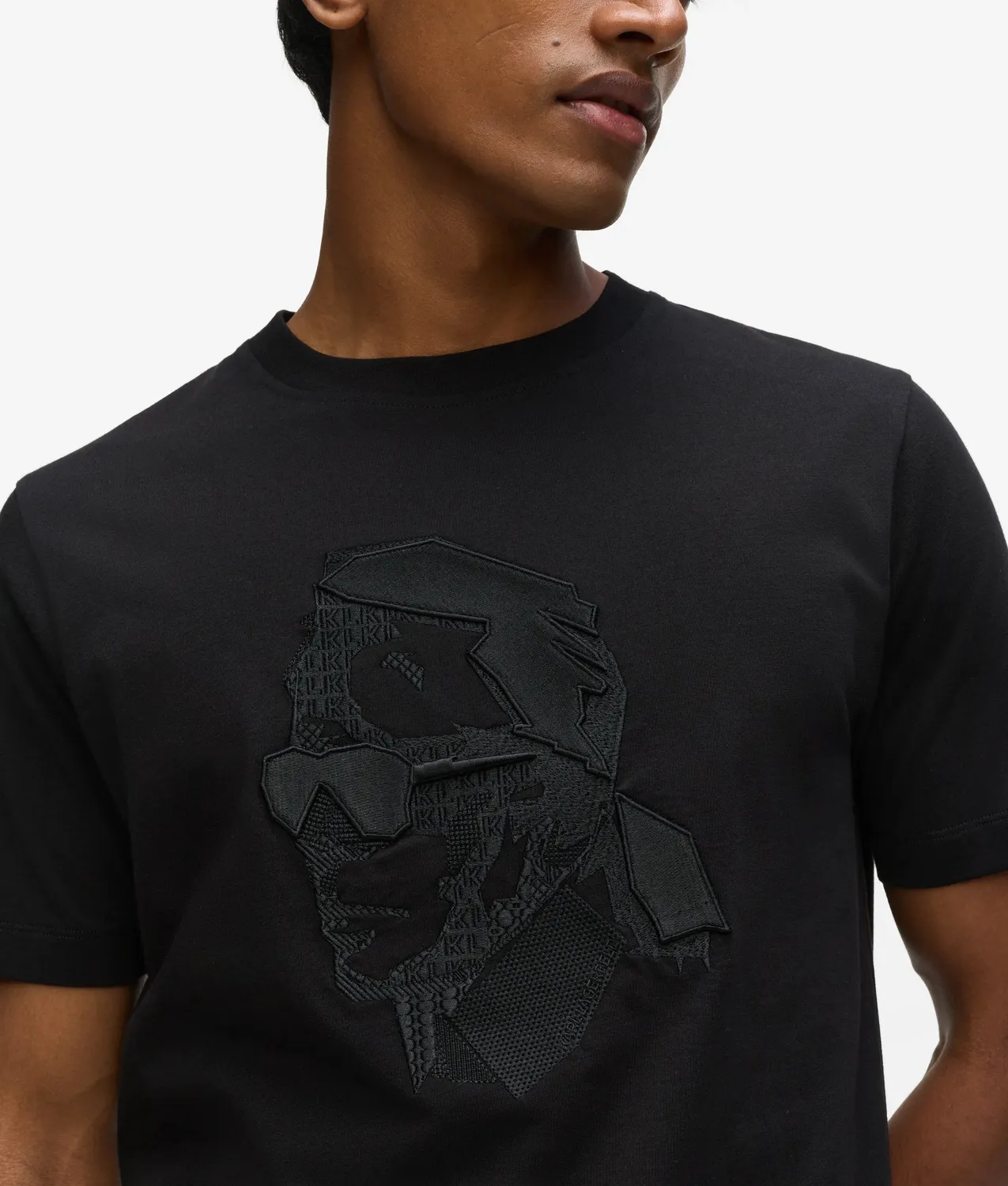 Karl Lagerfeld Karl Portrait Embroidery T-Shirt Stickerei