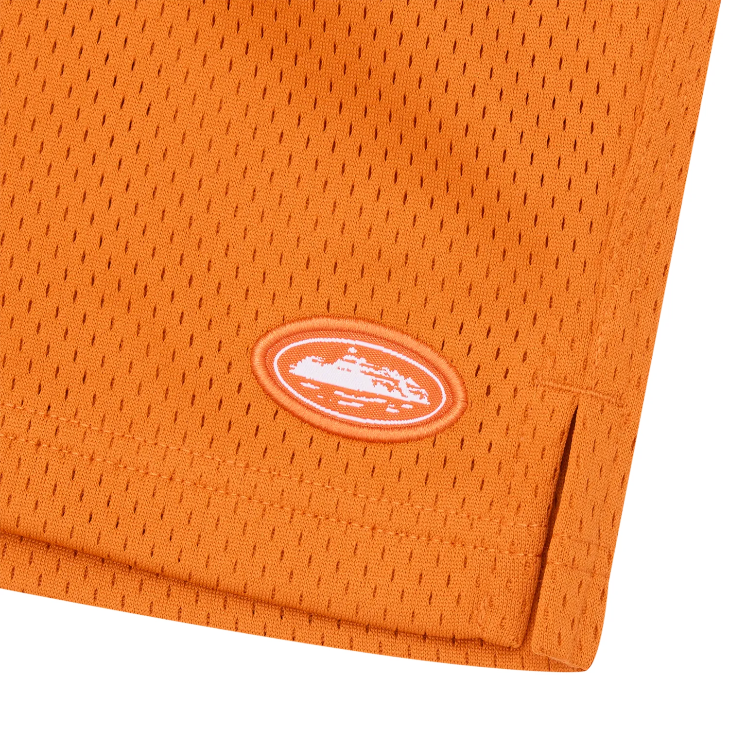 Corteiz Mini Island Mesh Short Shorts Orange Ziptaschen
