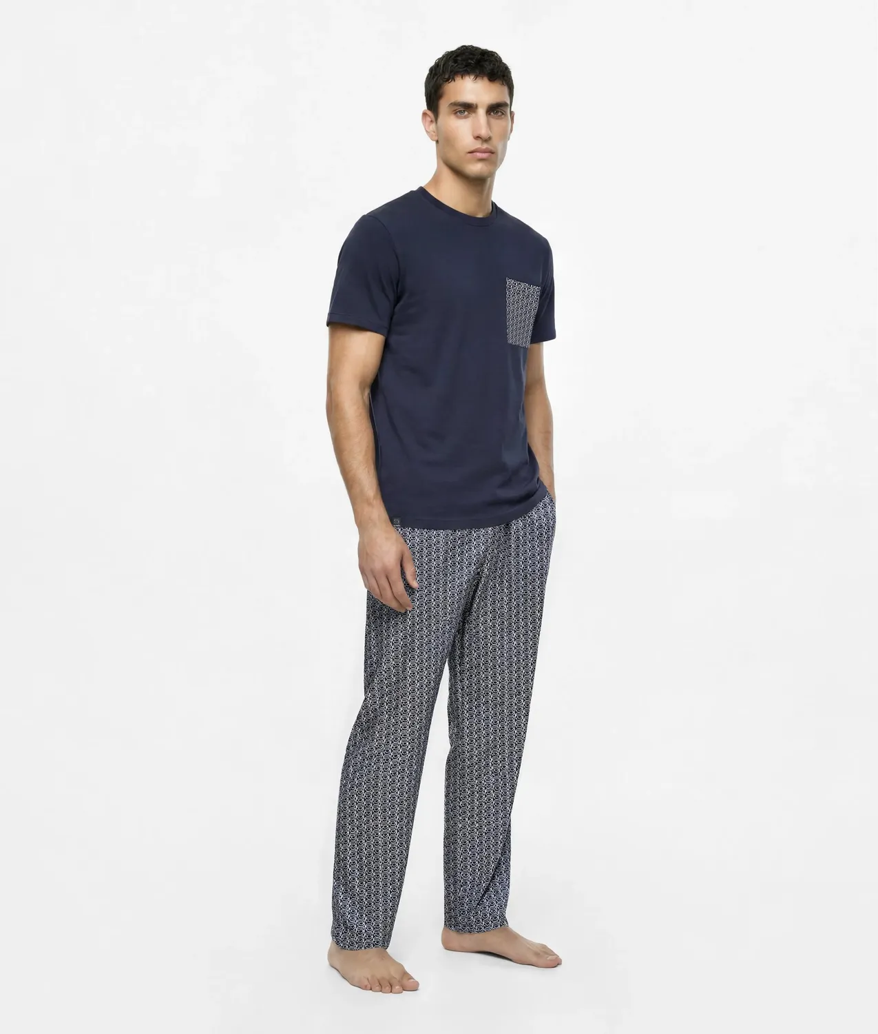 Karl Lagerfeld Ikon Pyjama-Set lang Bio-Baumwolle