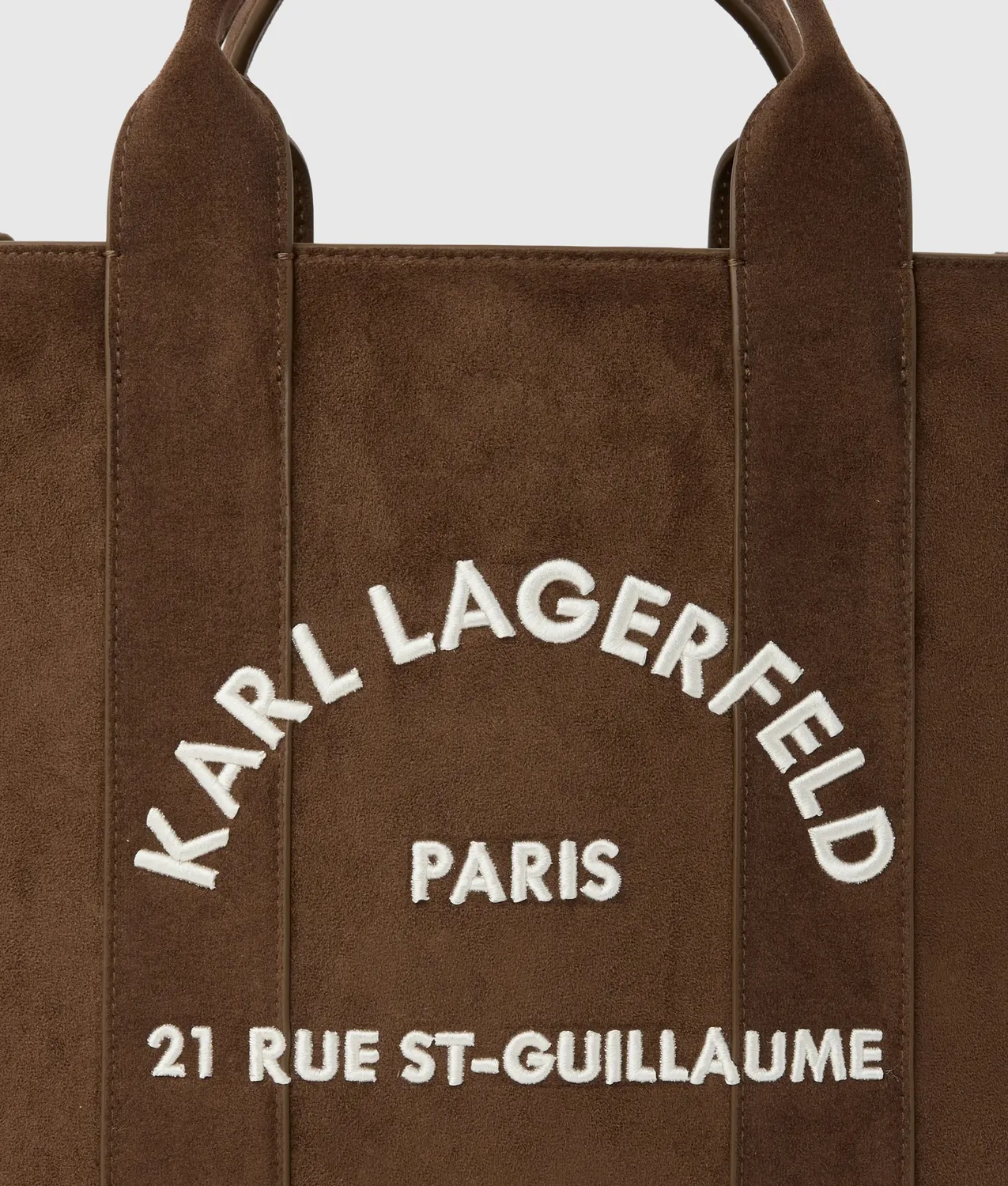 Karl Lagerfeld Rue St-Guillaume Tote Wildleder-Optik mittel
