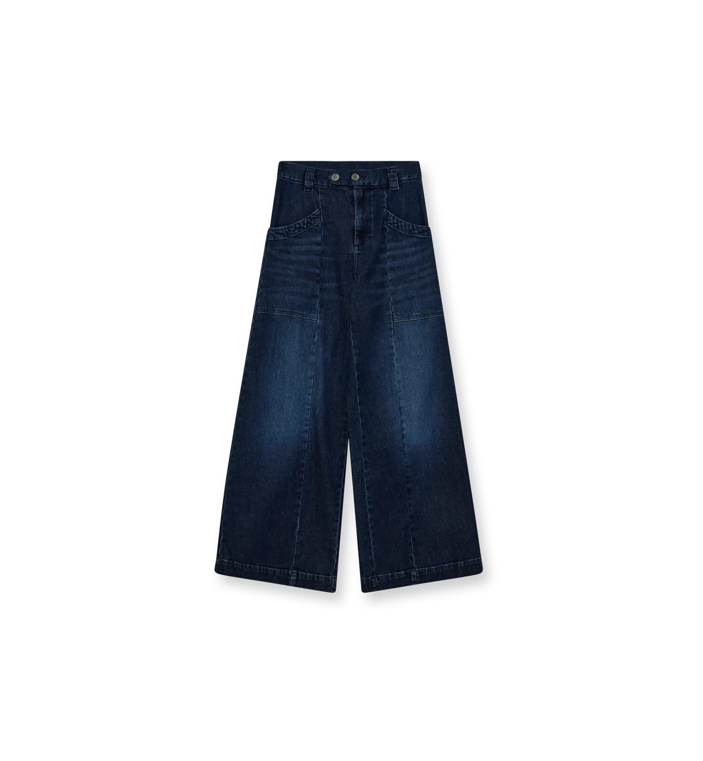 Mos Mosh Fair Scate Jeans Mid Blue Wide Leg