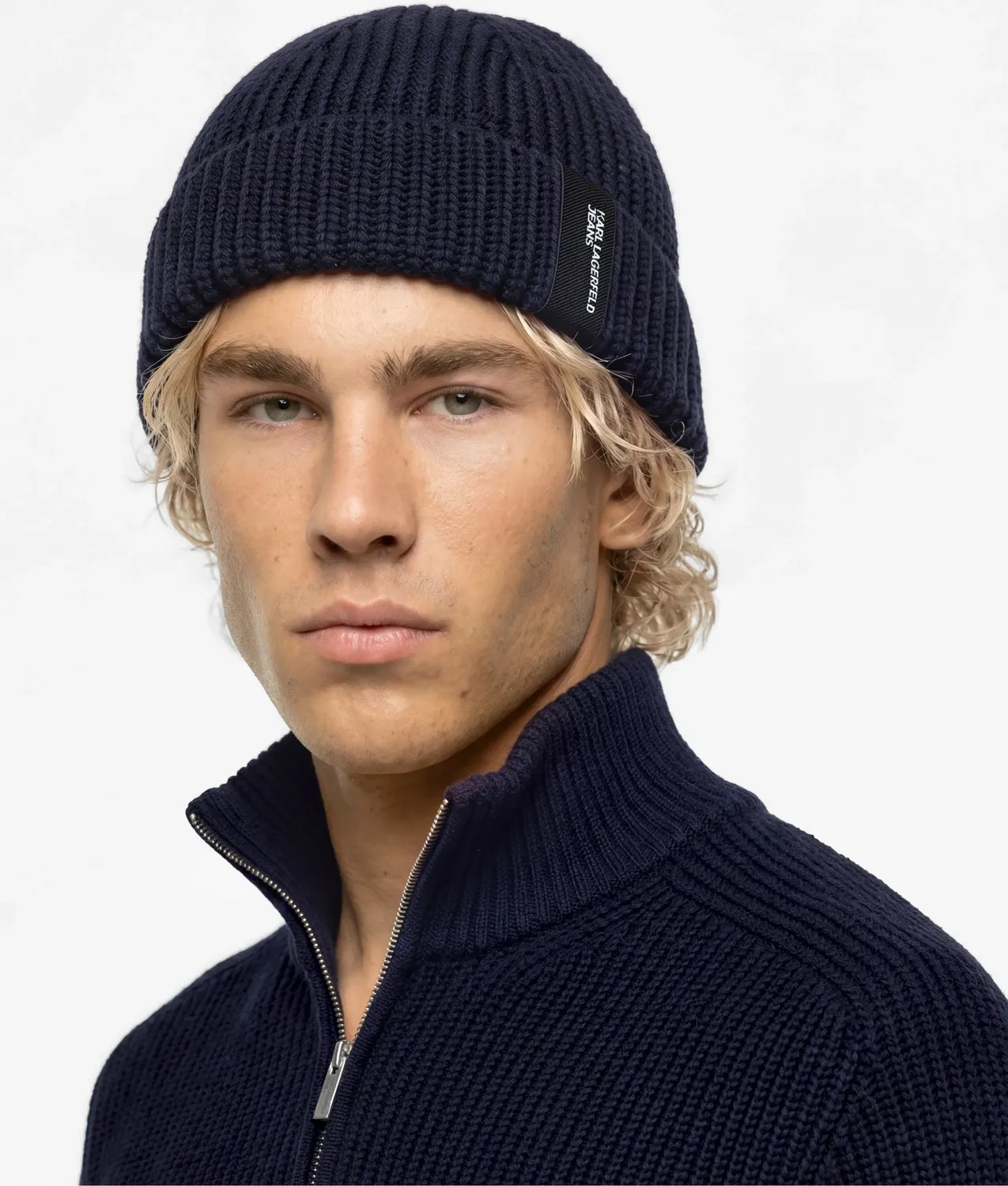 Karl Lagerfeld Jeans Docker-Beanie Rippstrick Einheitsgröße