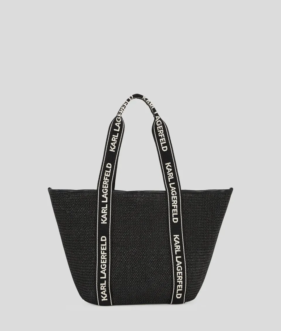Karl Lagerfeld Logo Beach Shopper gewebt One Size