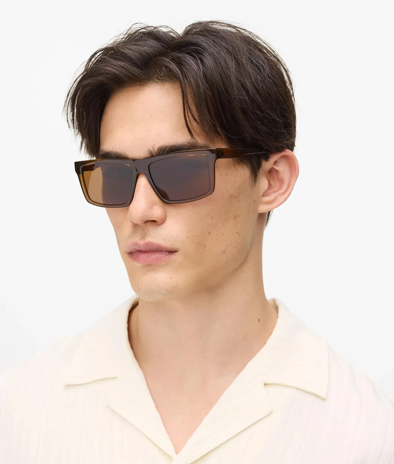 Karl Lagerfeld Logo Sonnenbrille rechteckig dunkel