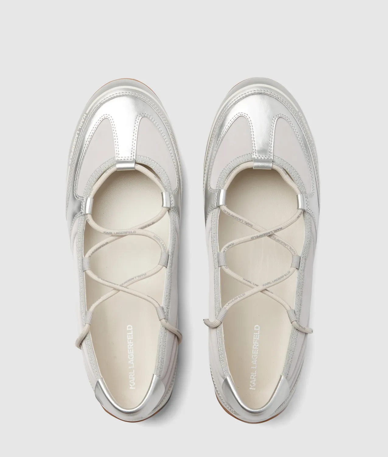 Karl Lagerfeld Altia Ballerinas Damen metallic Criss-Cross