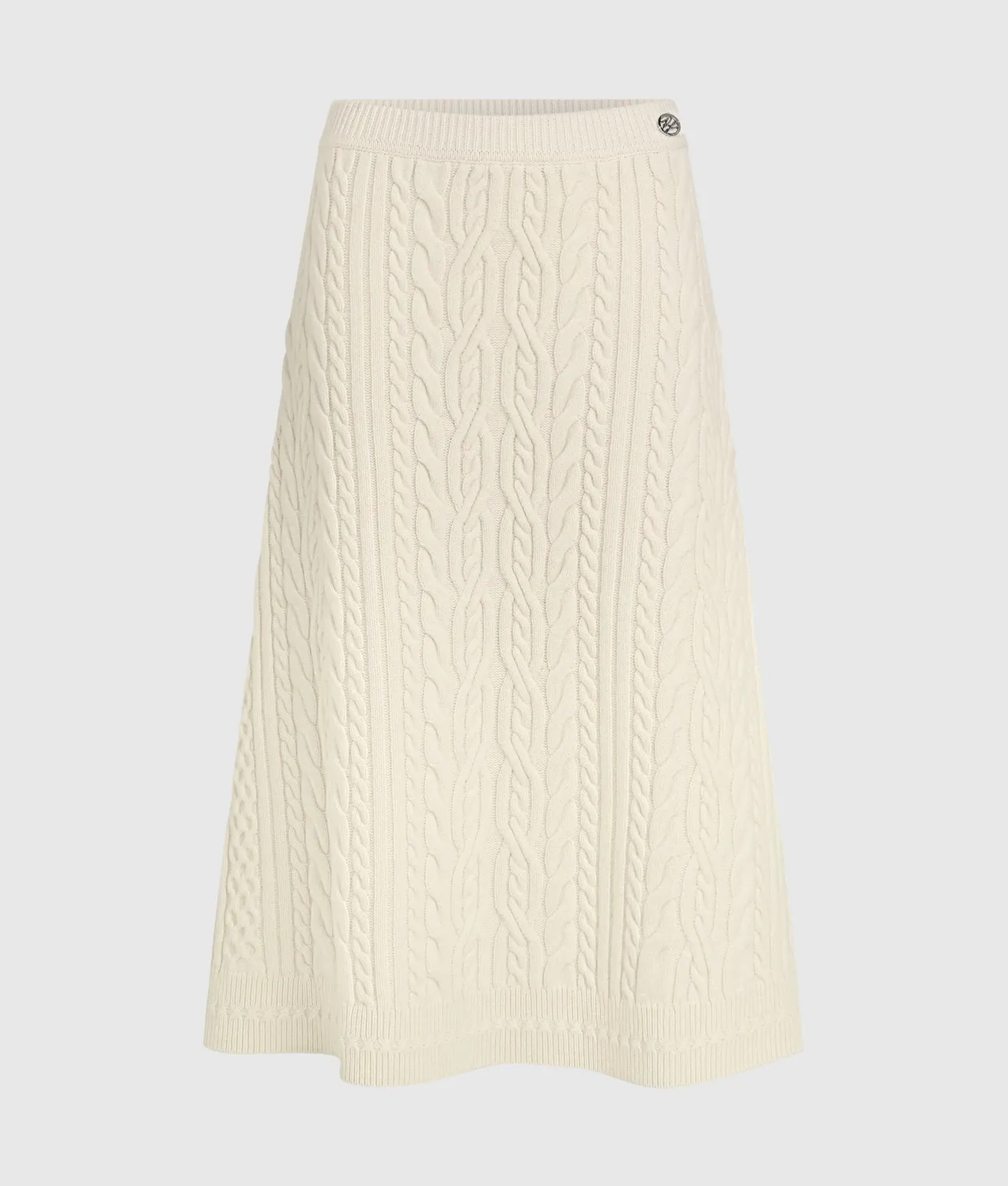Karl Lagerfeld Cable Knit Strickrock Midi Wolle