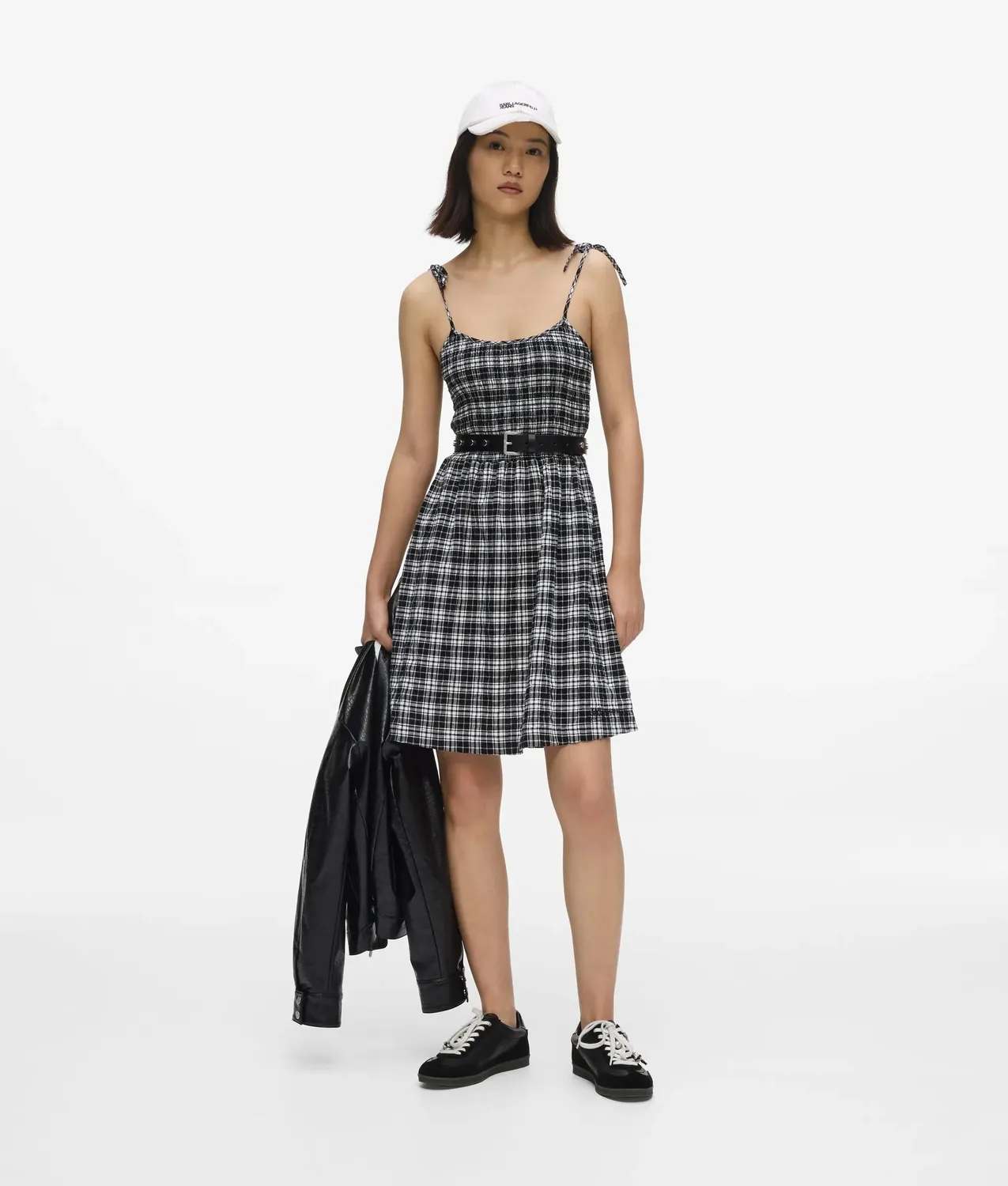 Karl Lagerfeld KL Jeans Minikleid Karo Träger