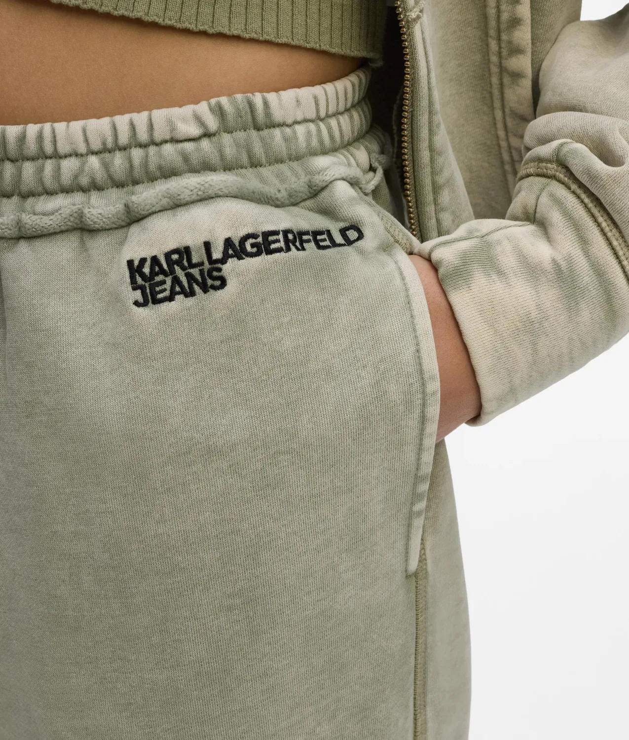 Karl Lagerfeld Washed Relaxed Sweatpants Baumwolle Grau