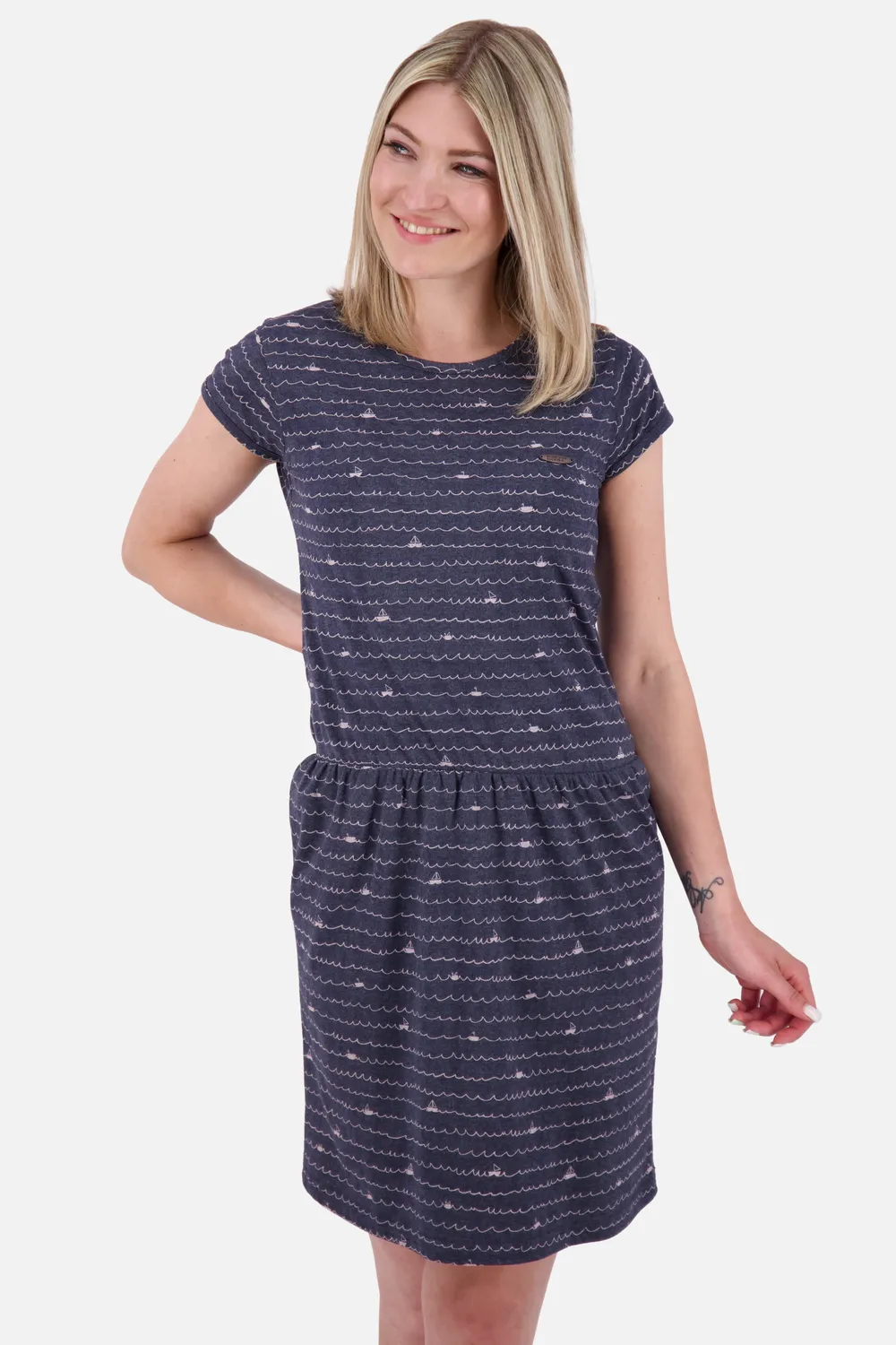 Alife & Kickin ShannaAK B Kleid kurz dunkelblau gemustert