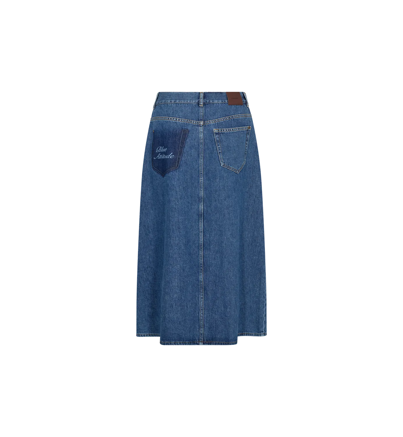 Mos Mosh MMDany Enk Rock Blau High Waist Lang Denim