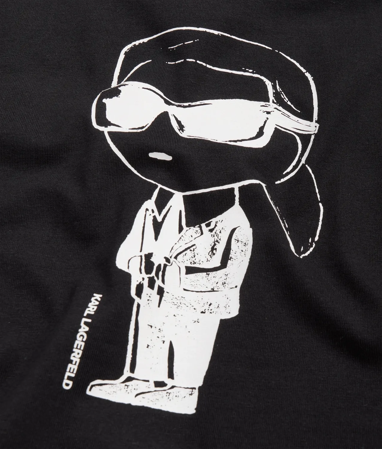 Karl Lagerfeld Ikon Outline T-Shirt Jungen Bio-Baumwolle weiß