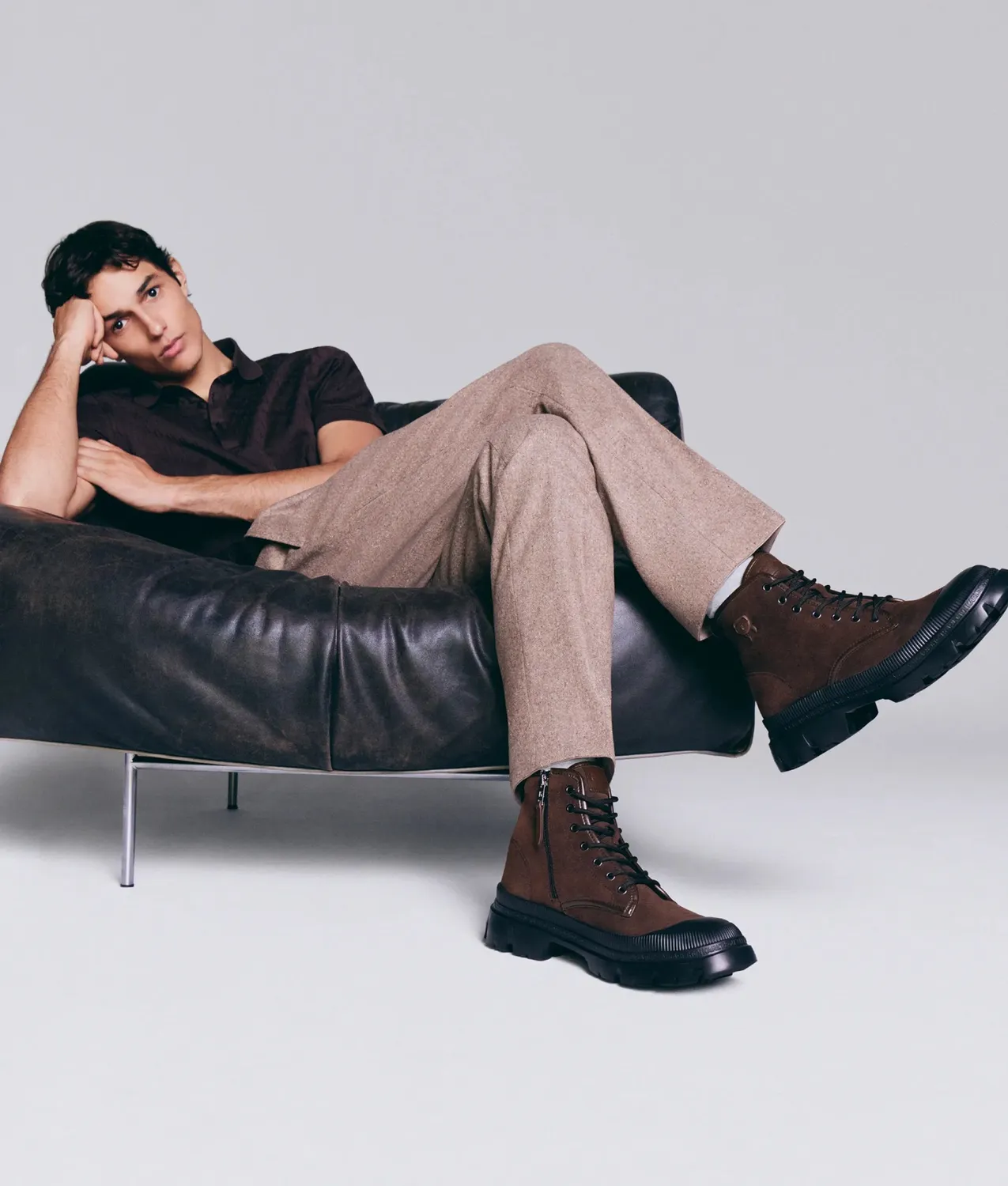 Karl Lagerfeld Ikon NFT Trekka Boots Leder robust