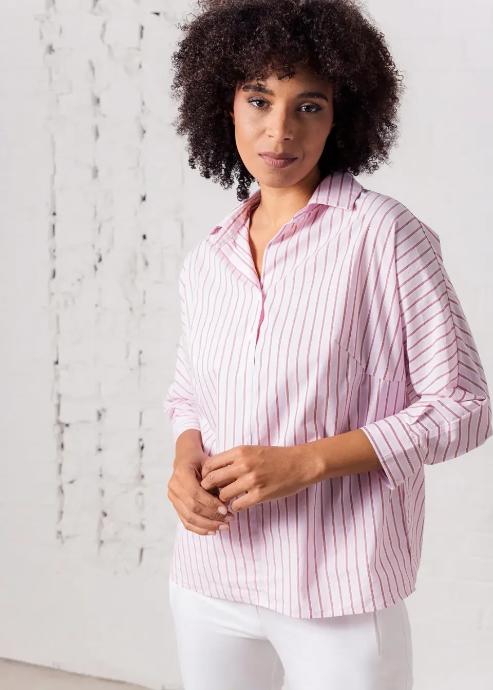 Senatex Bluse Aurora Stripes Gestreift Baumwolle