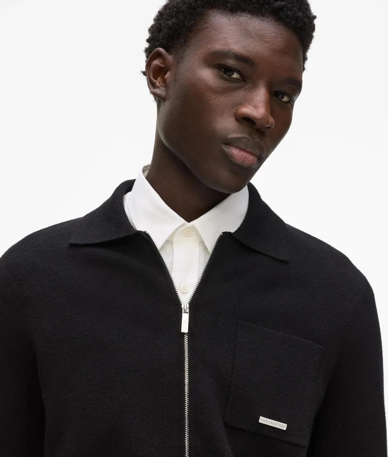 Karl Lagerfeld Knit Zip-Jacke Strickjacke mit Kragen