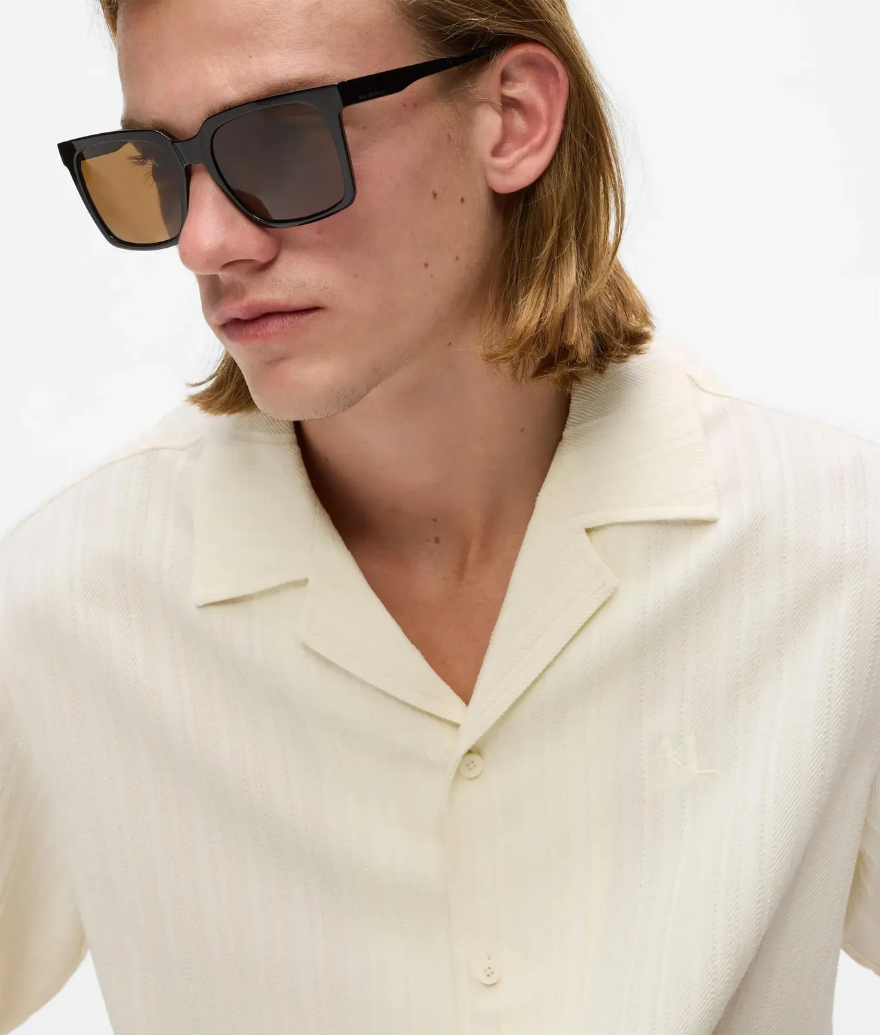 Karl Lagerfeld Logo Navigator Sonnenbrille Herren Metall