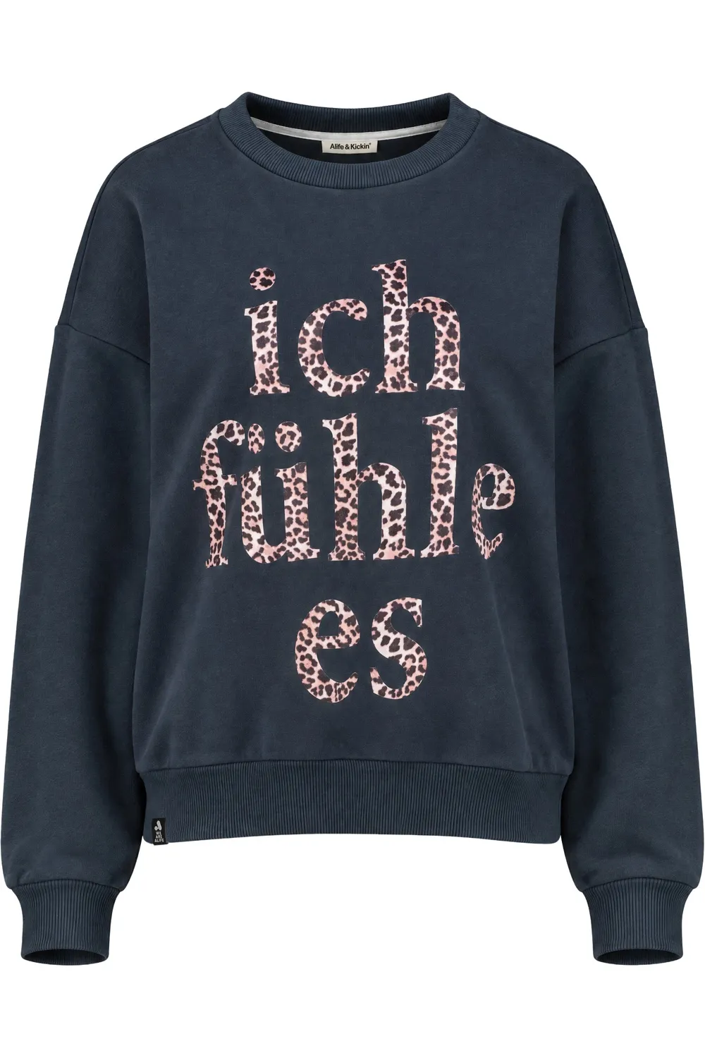 Alife & Kickin ElsaAK P Sweatshirt Dunkelblau Leo-Print
