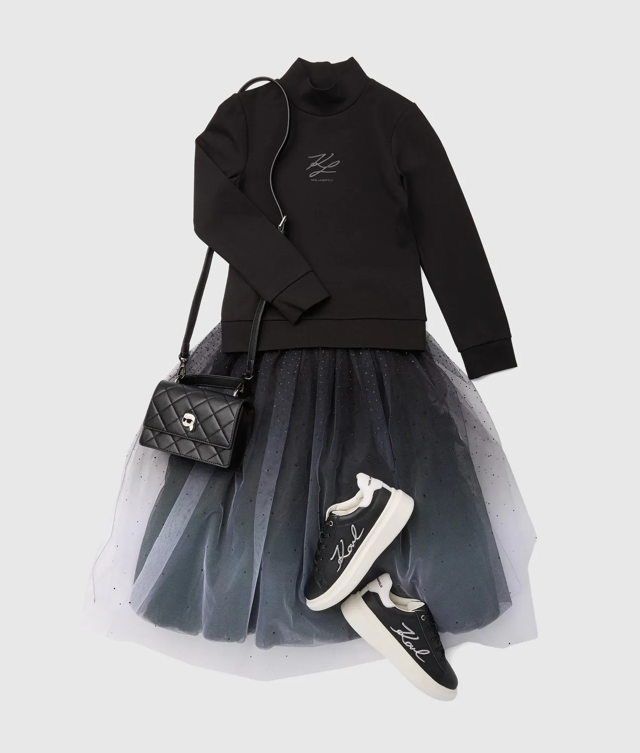 Karl Lagerfeld Girls Rollkragenpullover Autograph Strick Bunt
