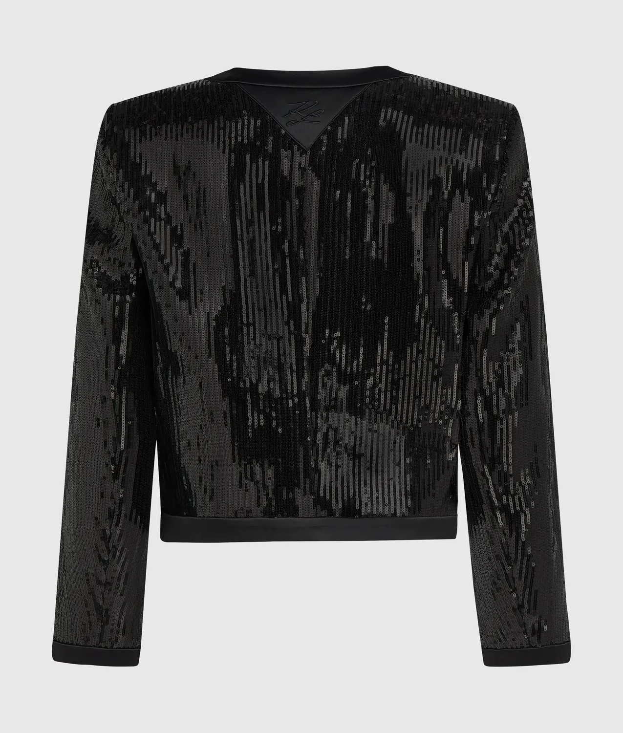 Karl Lagerfeld Sequin Blazer Pailletten Jacke Schwarz