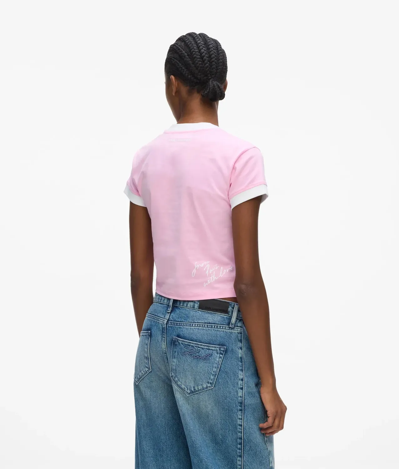 Karl Lagerfeld Bonjour Babe T-Shirt Rosa XS-XL