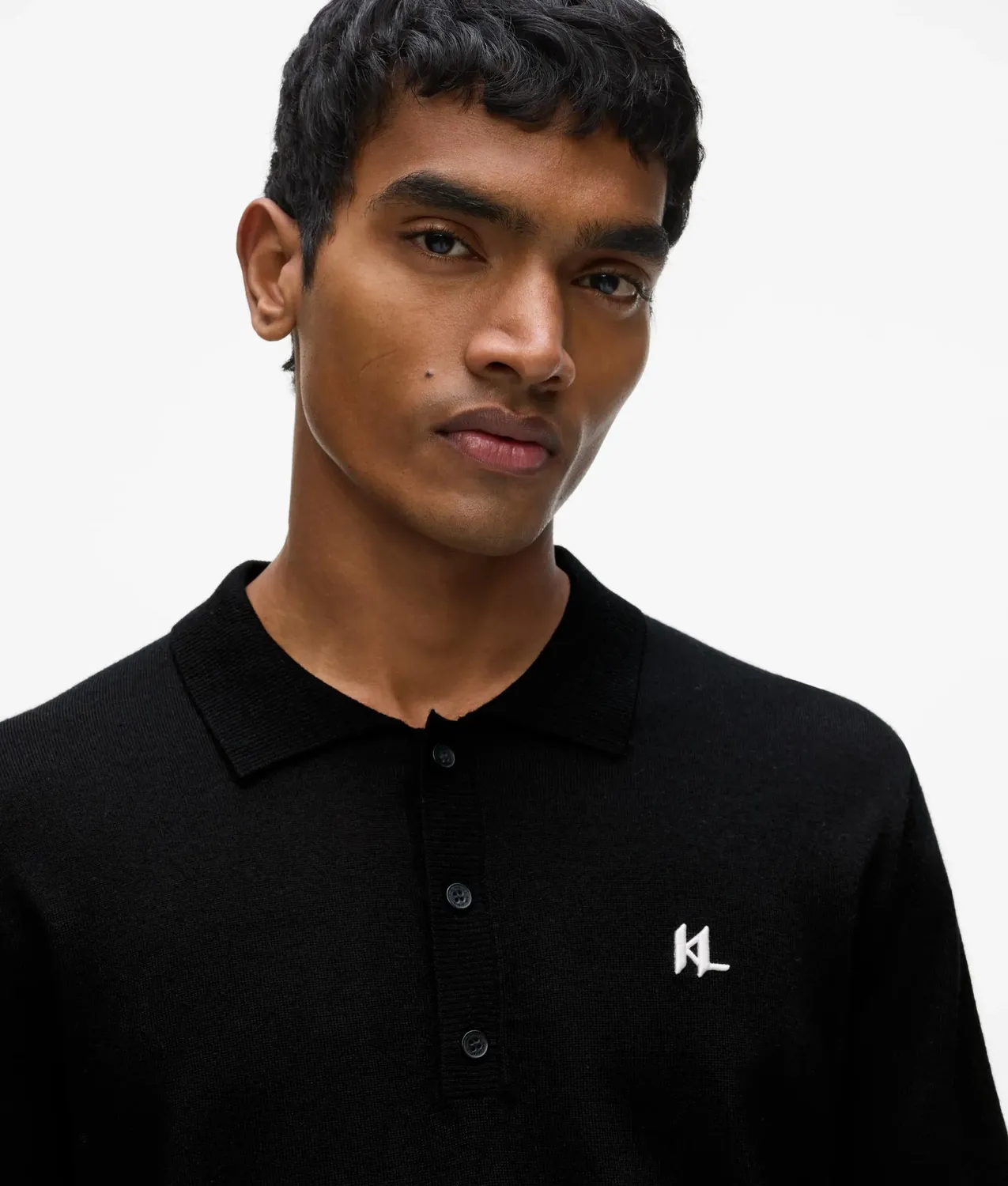 Karl Lagerfeld Polo Langarm Merinowolle XS-XXL