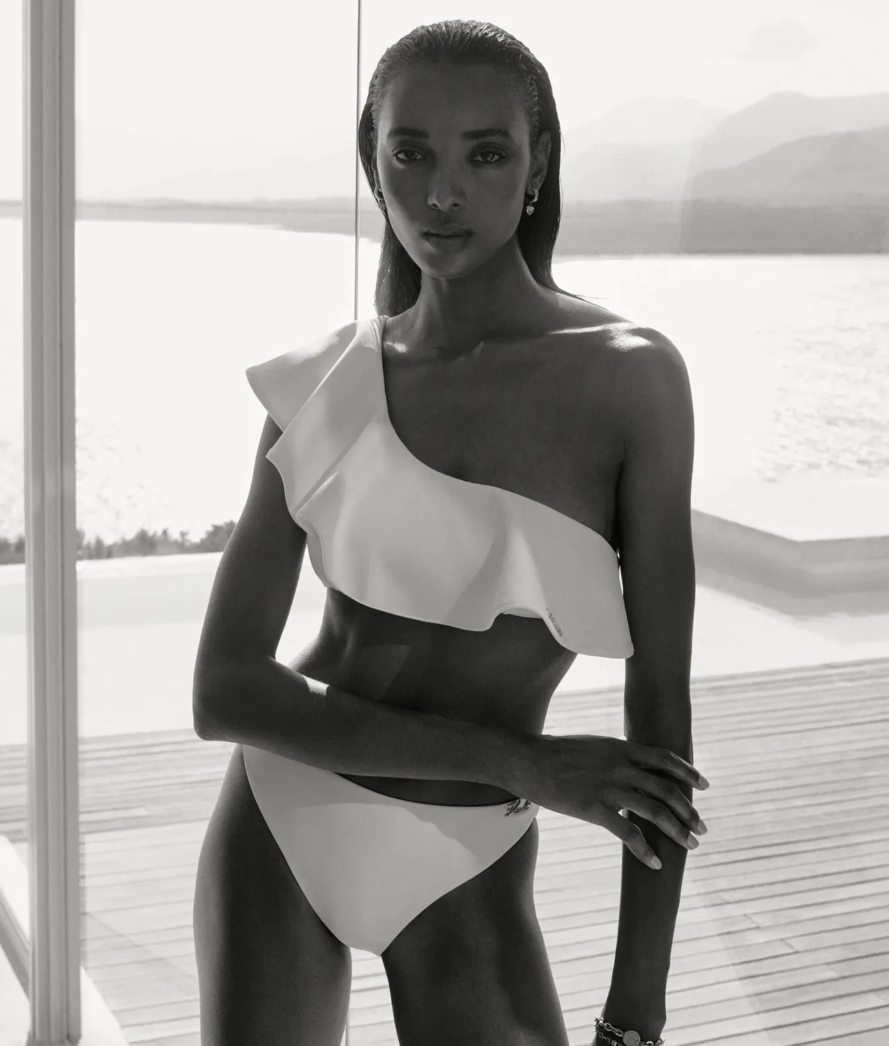 Karl Lagerfeld Signature Bikinitop One-Shoulder