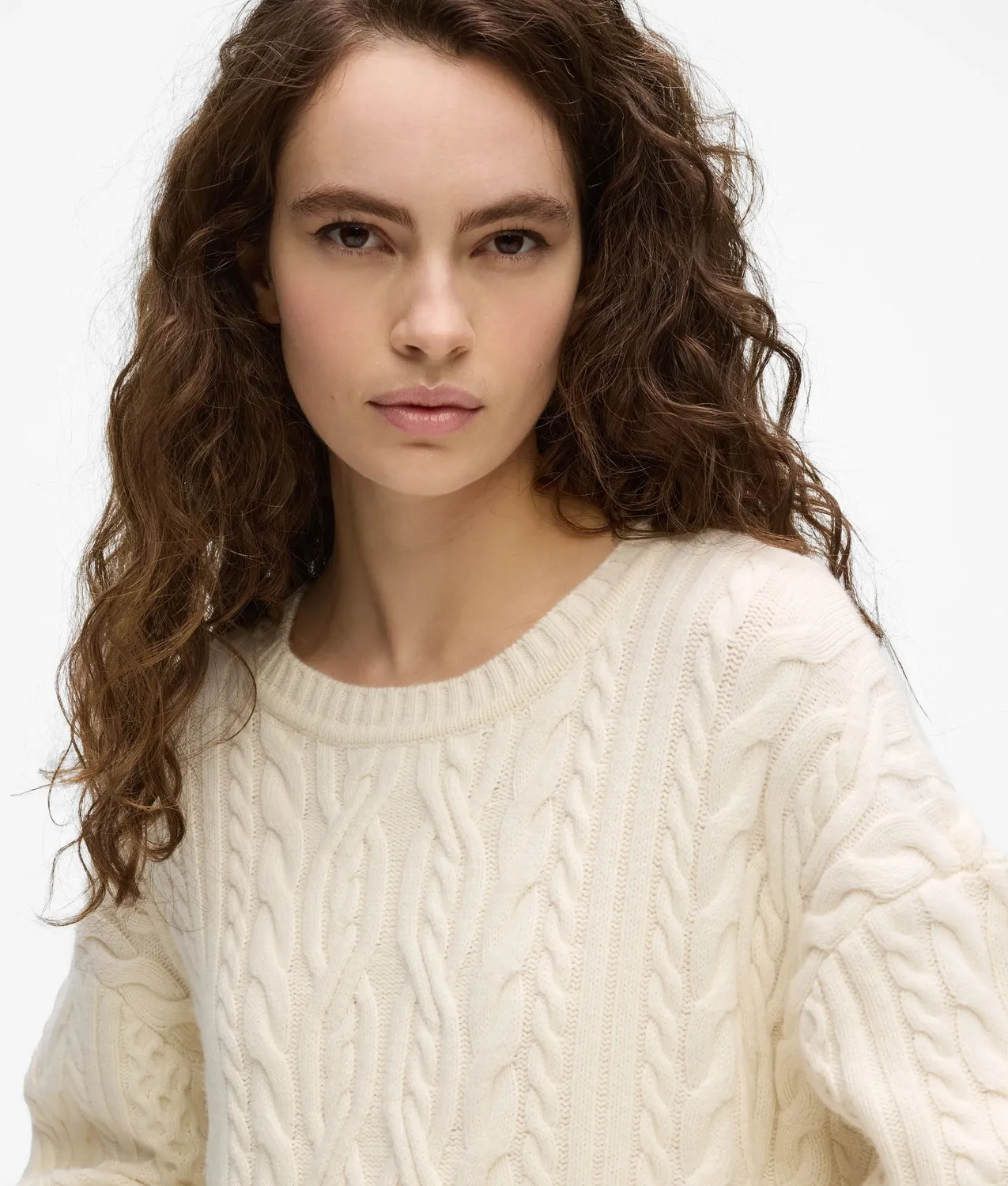 Karl Lagerfeld Chunky Cable Knit Pullover Zopfstrick warm