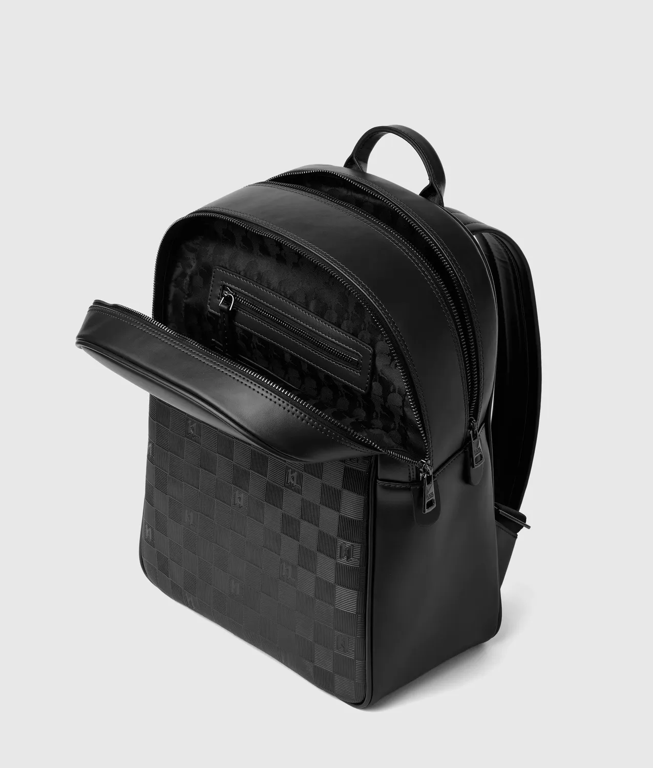 Karl Lagerfeld Monogram Checkerboard Rucksack Einheitsgröße