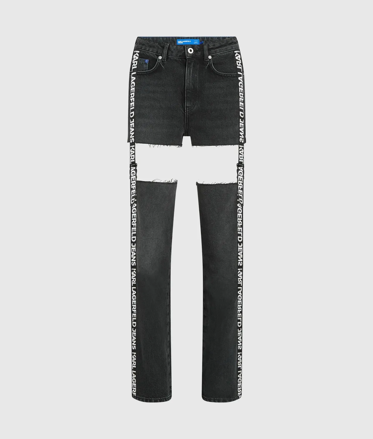 Karl Lagerfeld KL Jeans High-rise Cut-out Straight Jeans