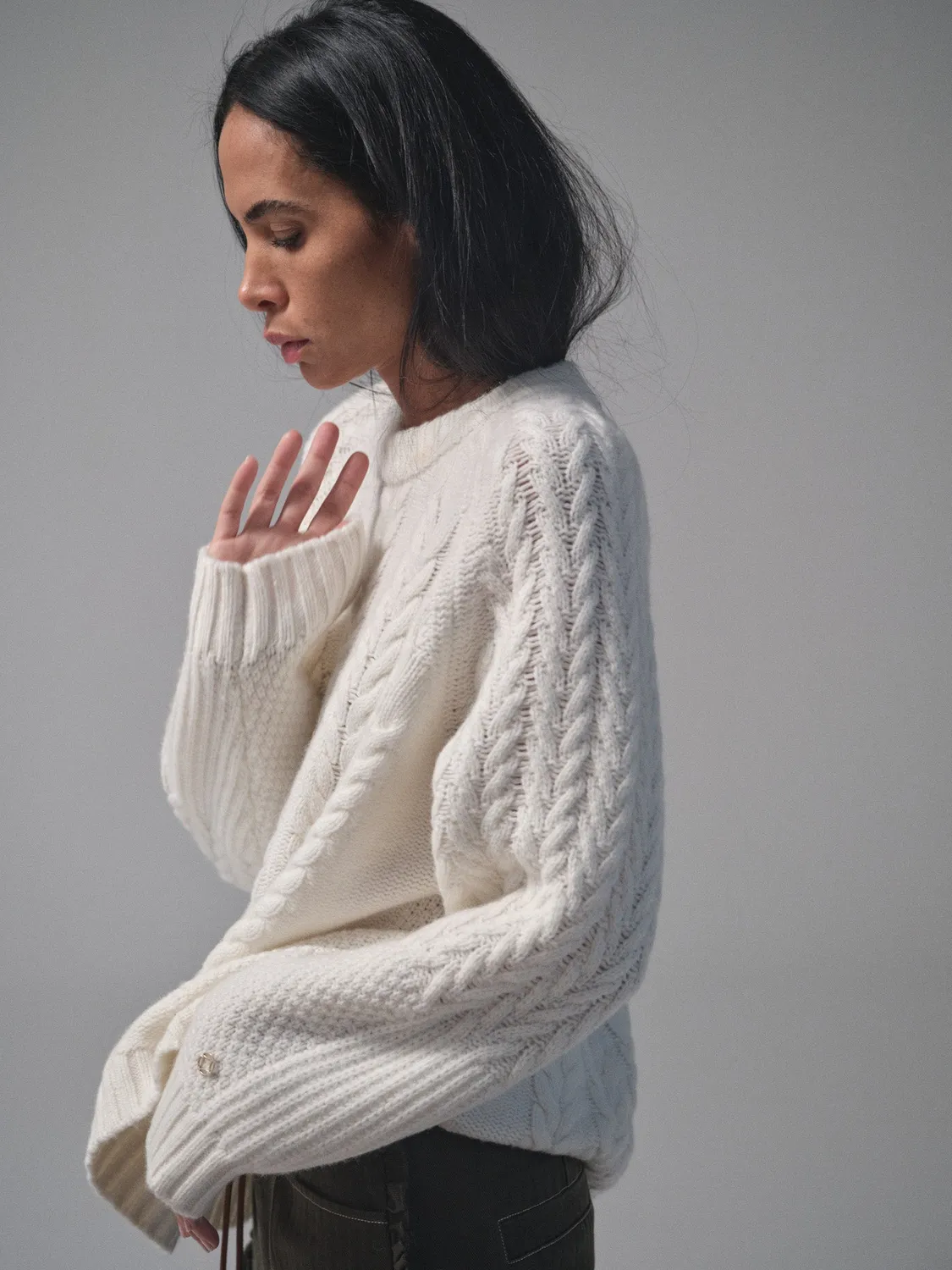 Mos Mosh Sweet Darling Knit Pullover Weiß Wollmix
