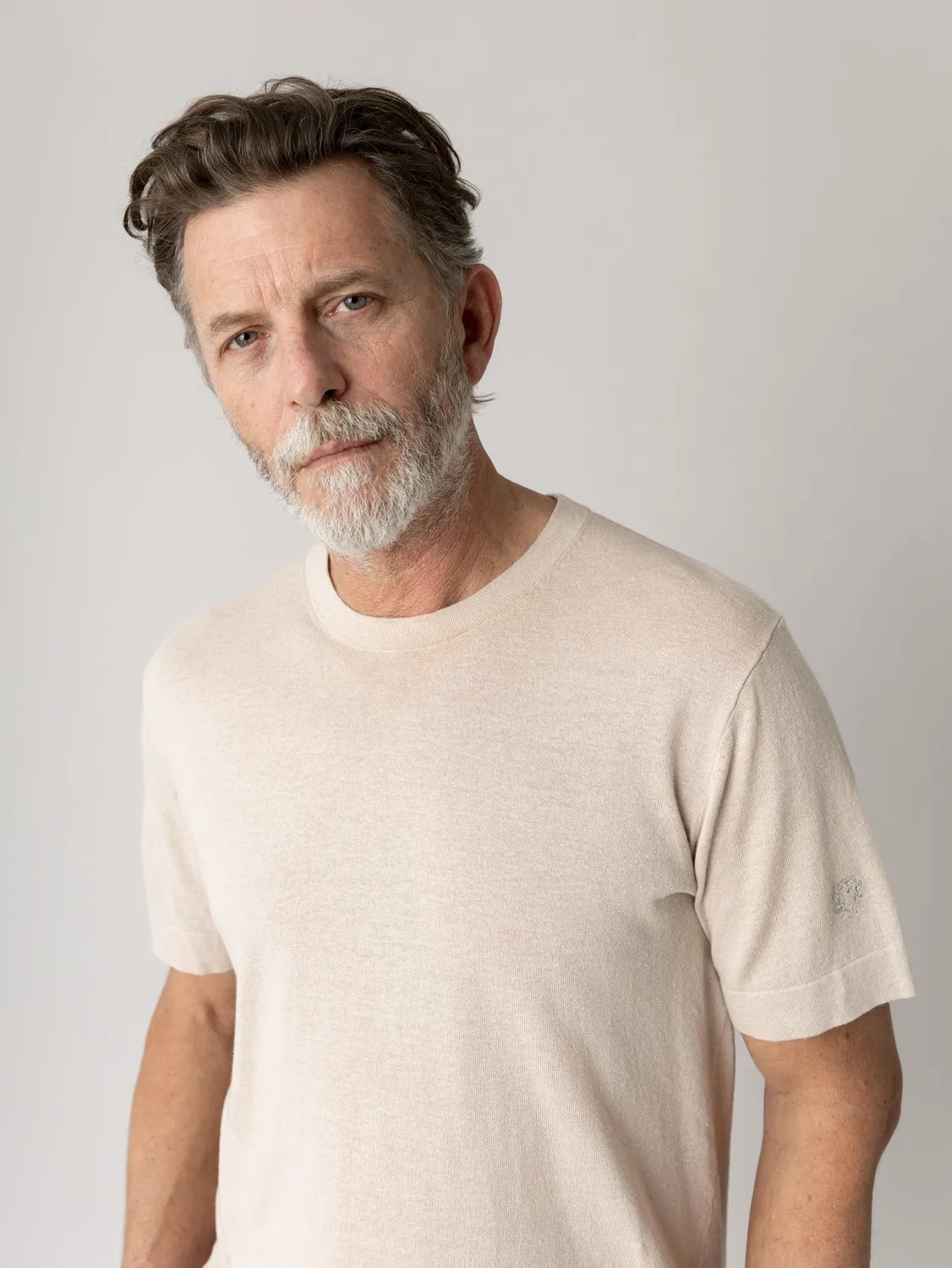 Mos Mosh MMGCrowe T-Shirt Chateau Gray Leinen
